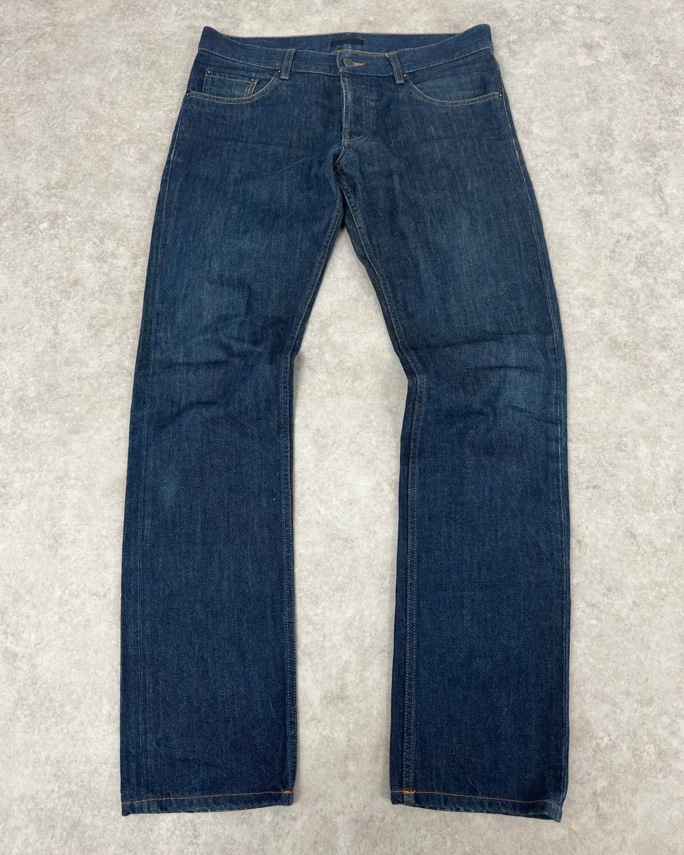Prada 2000s Prada Tapered Fit Navy Brut Regular Denim Jeans Size US 32 / EU 48 - 1 Thumbnail