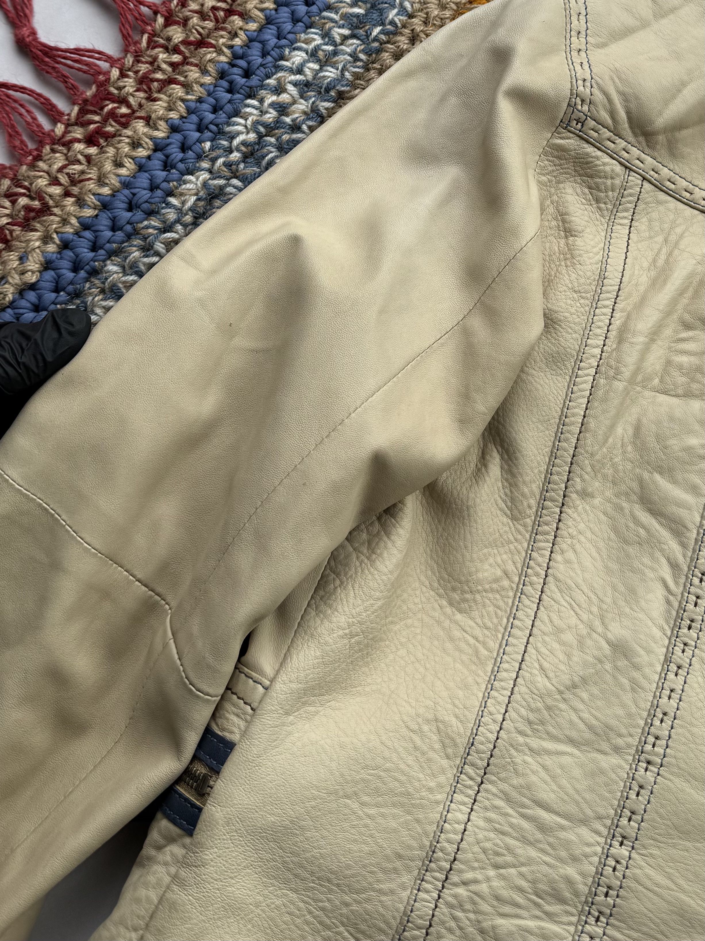 Vintage Vintage Leather Jacket With Zipper (E4) Size M / US 6-8 / IT 42-44 - 14 Thumbnail