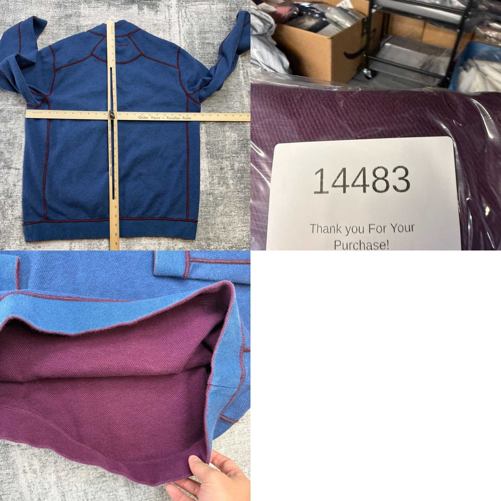 Tommy Bahama Tommy Bahama Sweater Mens Large 1/4 Zip Reversible Mock Neck Blue Knit Pullover Sweatshirt Cardigan Style Shirt Size US L / EU 52-54 / 3 - 8 Thumbnail
