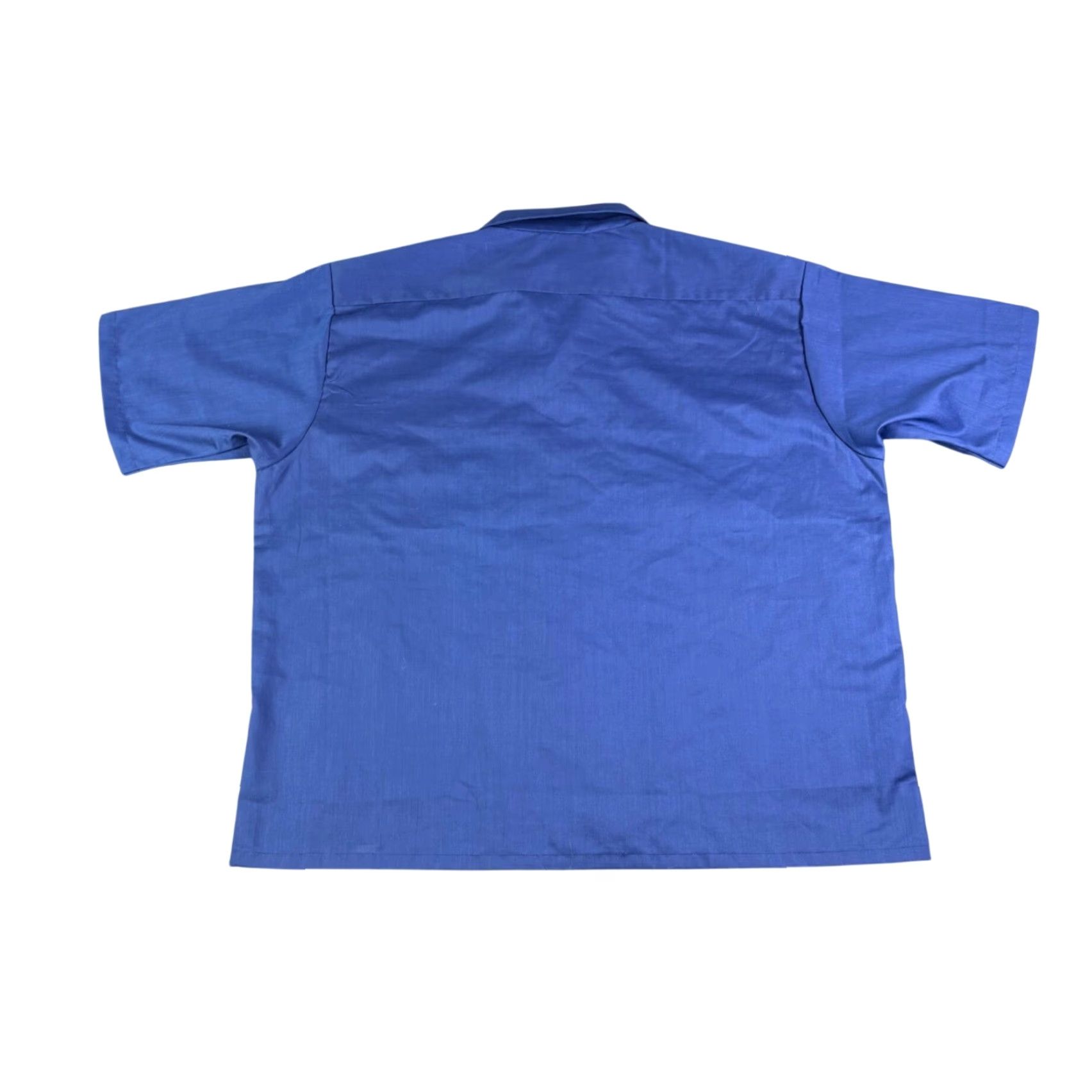 Vintage VINTAGE Career Club Blue Short Sleeve Button-Front Shirt Mens XL Made in USA Size US XL / EU 56 / 4 - 3 Thumbnail