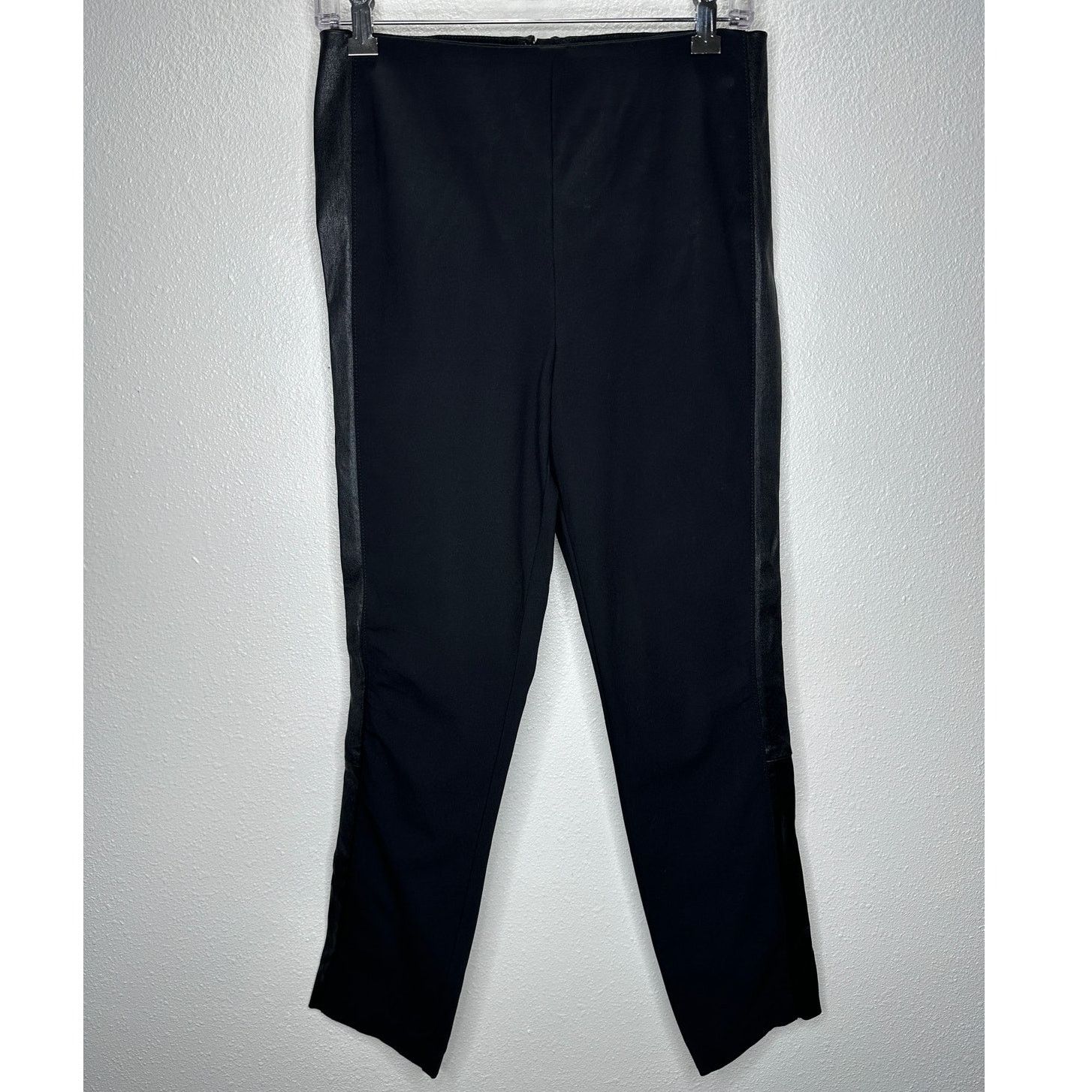 Rag & Bone Rag & Bone Black Lamb Leather Side Stripe Back Zip Pants 8 Size 30" / US 8 / IT 44 - 3 Thumbnail