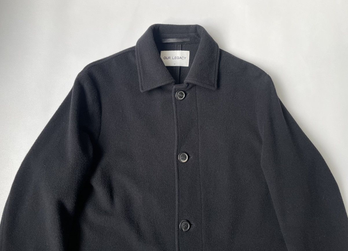 Our Legacy Boxy Fit Black Wool Overcoat Size US S / EU 44-46 / 1 - 4 Thumbnail