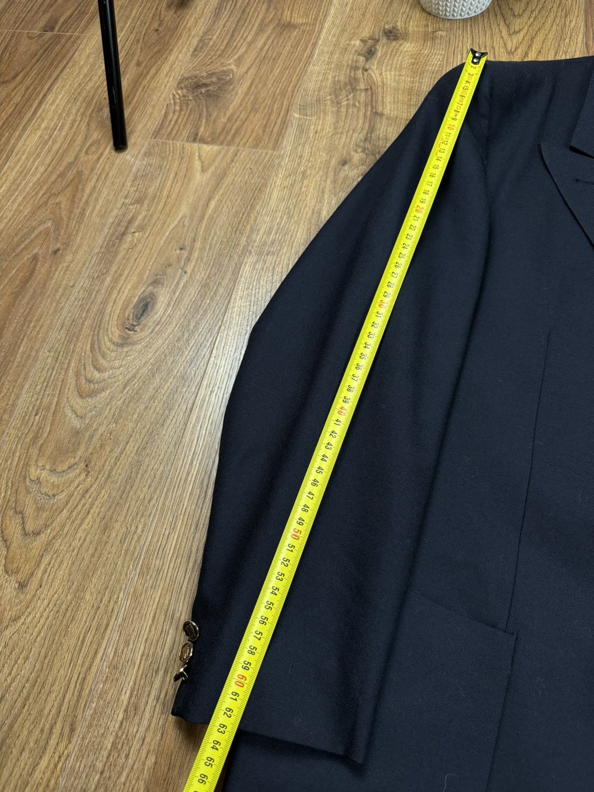 Burberry Vintage wool navy blazer Burberry original luxury item Size 54L - 7 Thumbnail