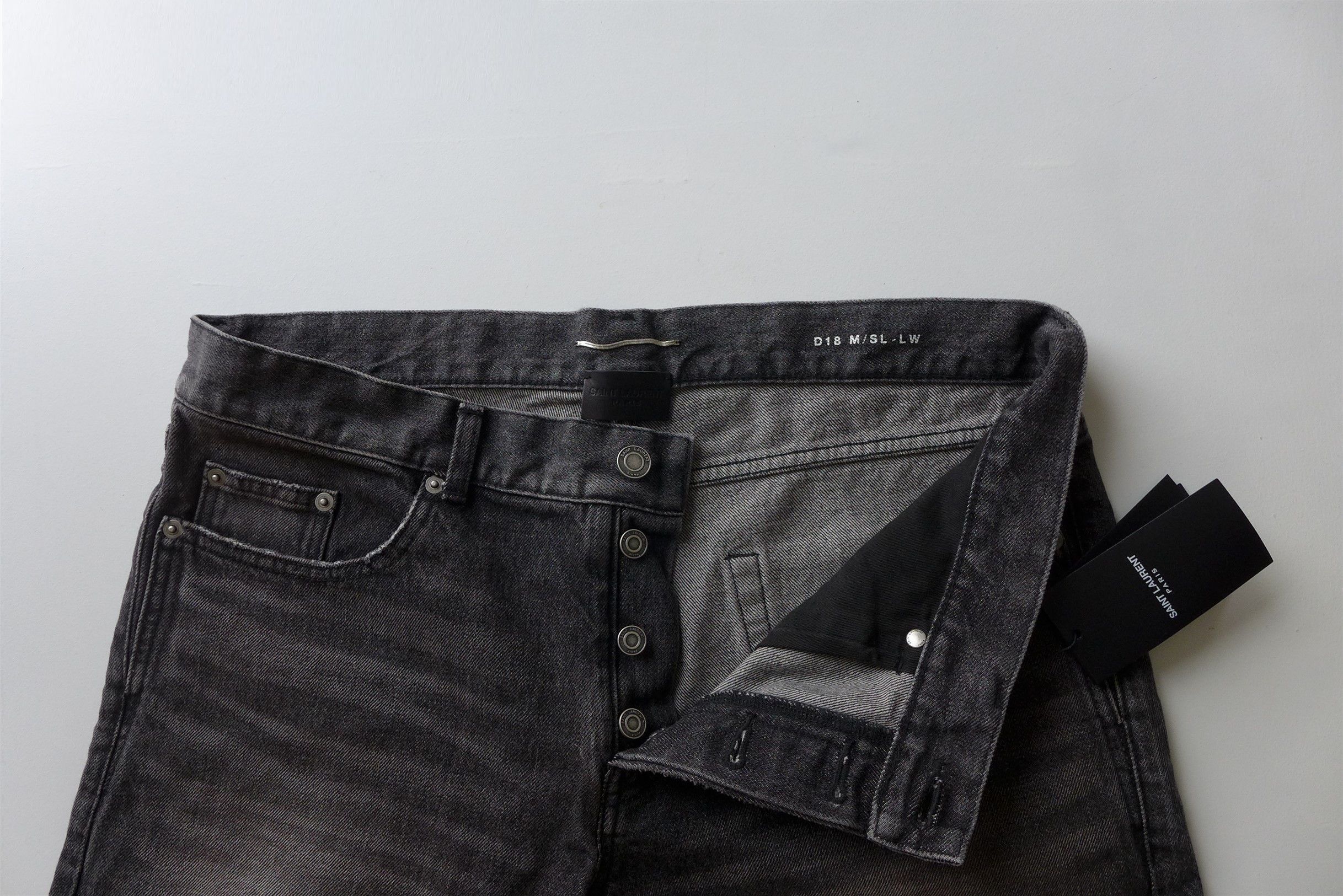 Saint Laurent Paris Saint Laurent D18 Jeans - Washed Black Denim Size US 32 / EU 48 - 11 Thumbnail