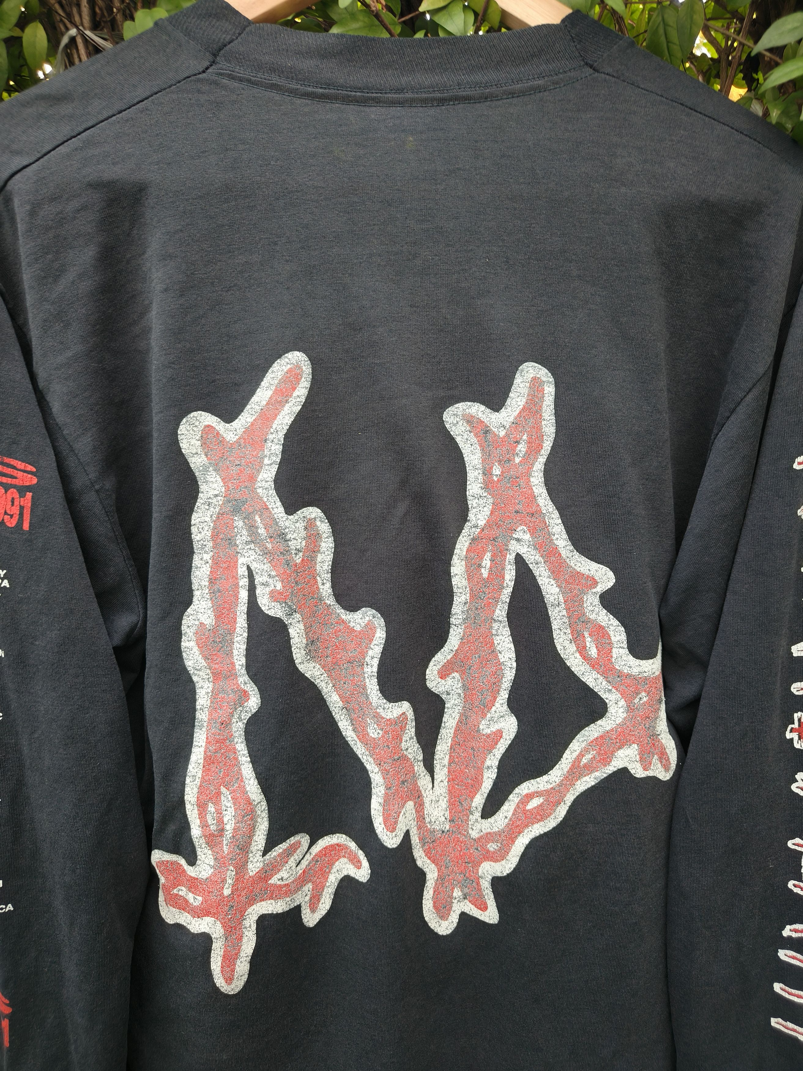 Band Tees Vintage 90s Napalm death "Us tour 1991" Ls shirt Size US L / EU 52-54 / 3 - 4 Thumbnail