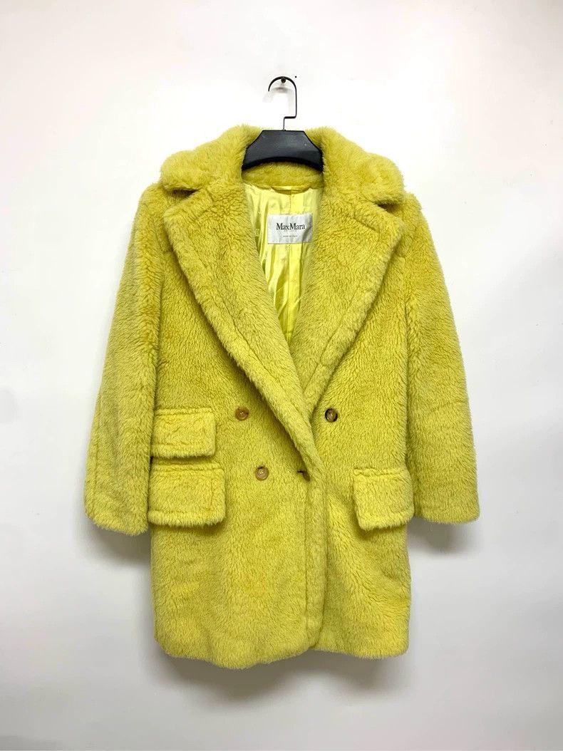 Max Mara Max Mara Lemon yellow teddy coat Size XS / US 0-2 / IT 36-38 - 1 Thumbnail
