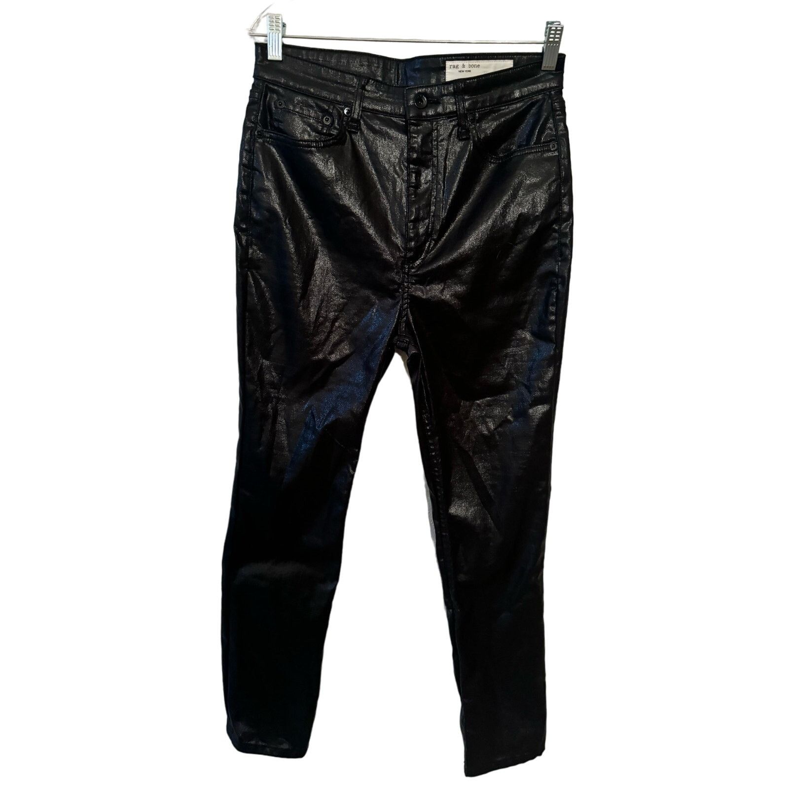 Rag & Bone RAG & BONE CASEY HIGH-RISE ANKLEFLARE COATED JEANS Size 29 Size 29" - 3 Thumbnail