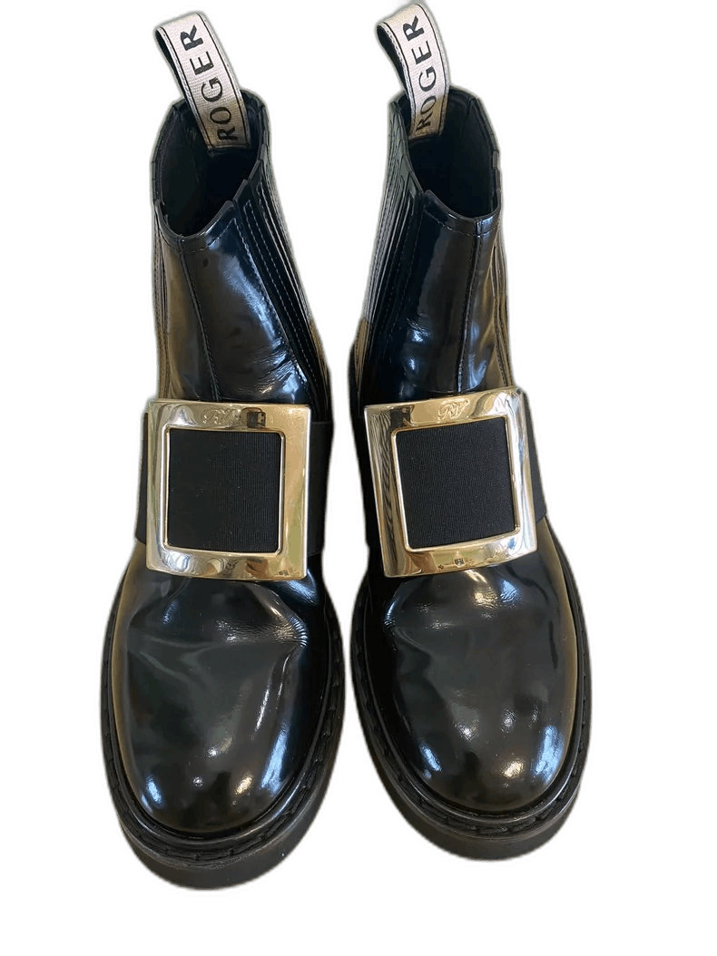Roger Vivier Roger Vivier Black Chelsea Short Boots Size US 7 / EU 40 - 1 Thumbnail