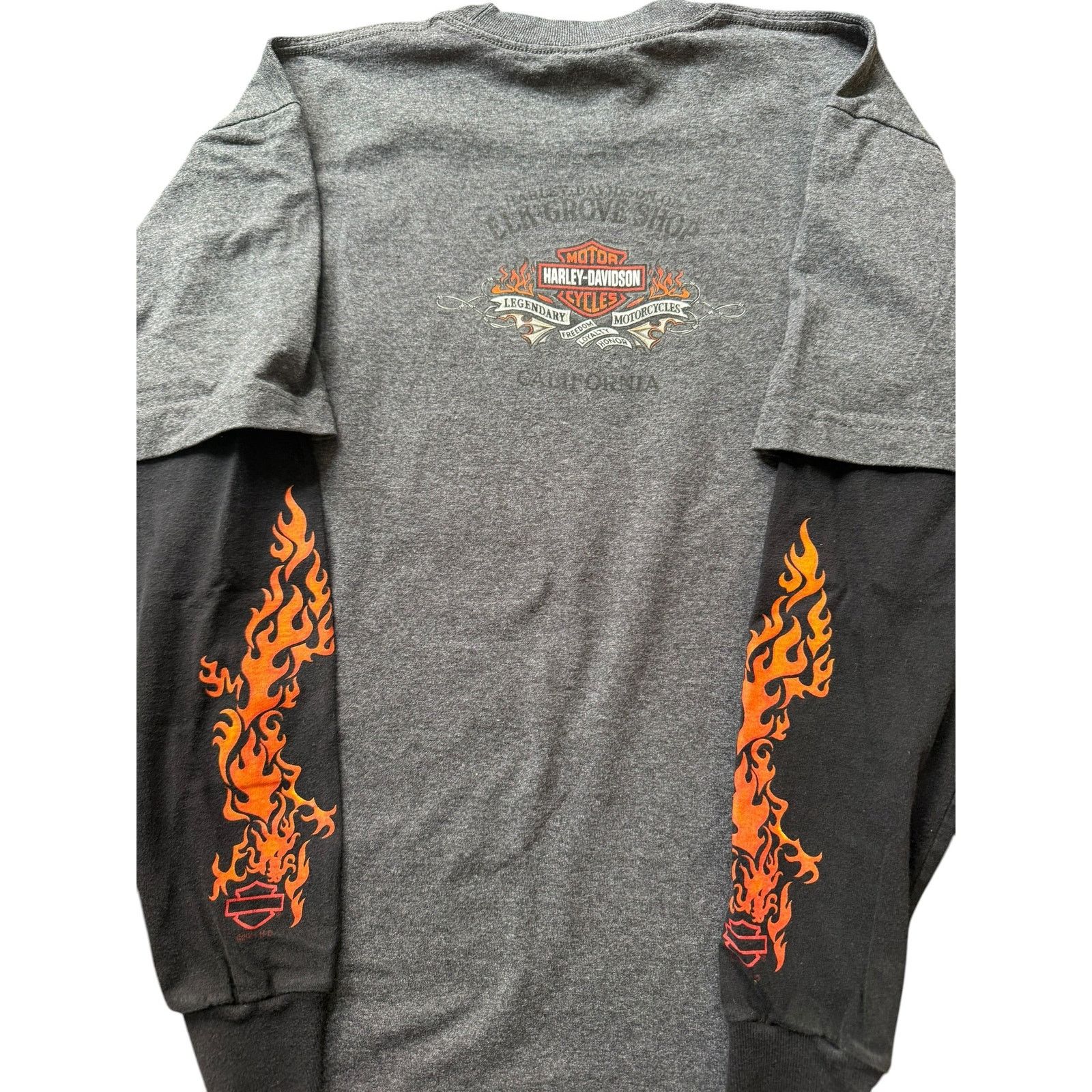 Harley Davidson Vintage Harley Davidson Flame Thermal Long Sleeve Size US M / EU 48-50 / 2 - 6 Thumbnail