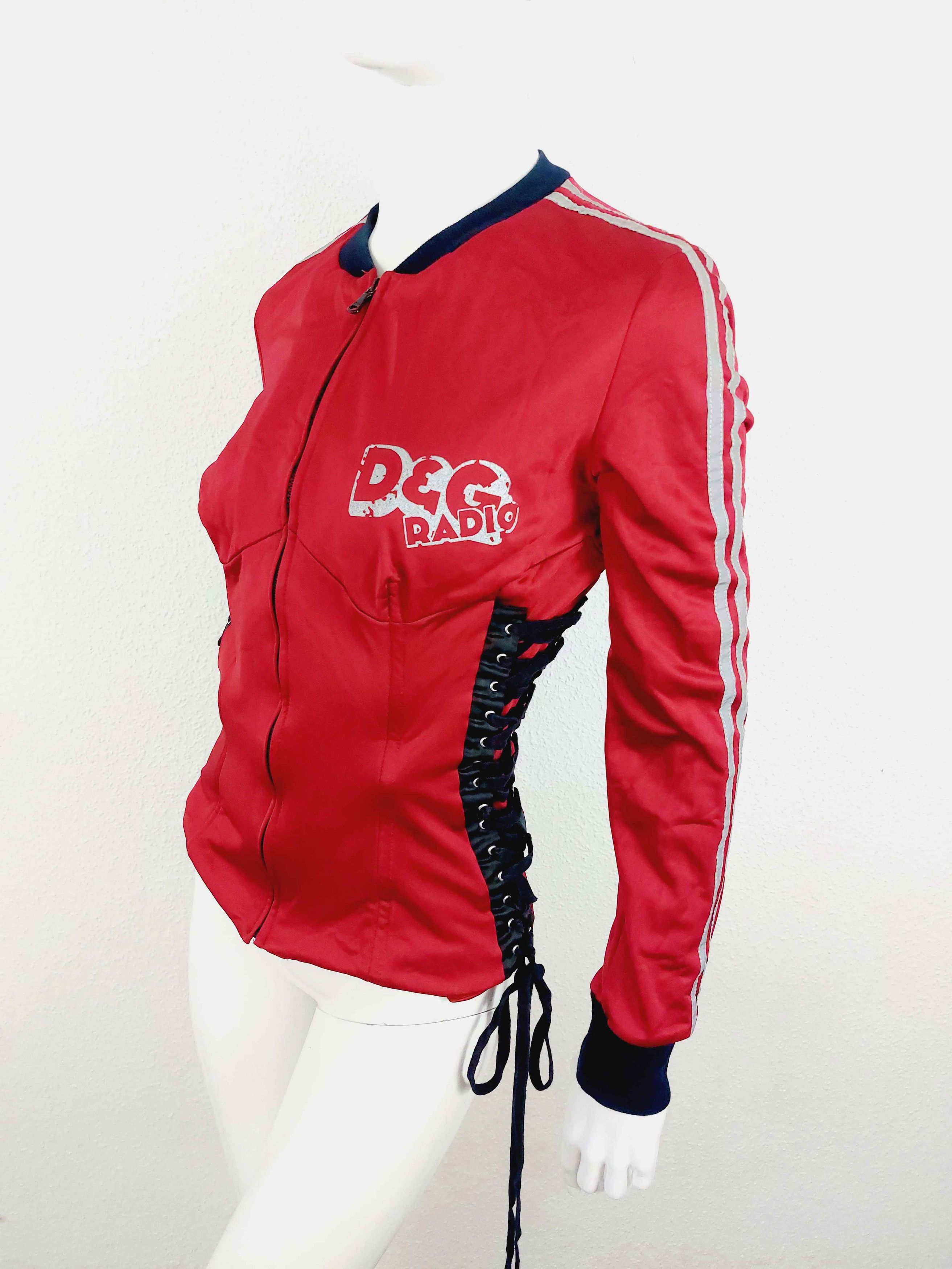 Dolce & Gabbana D&G Dolce and Gabbana Lace-up Corset Zip Jacket Size M / US 6-8 / IT 42-44 - 14 Thumbnail