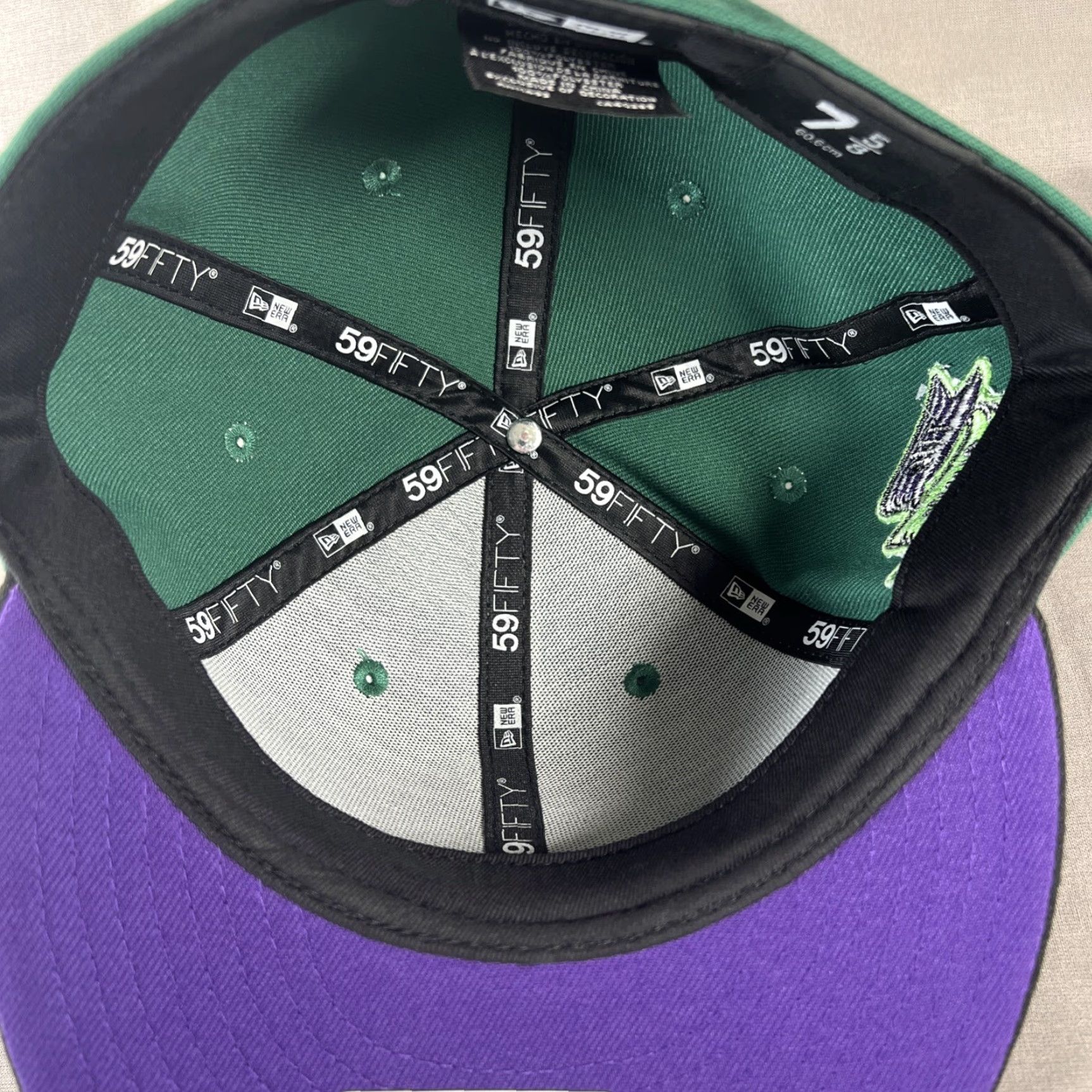 New Era New Era 59Fifty Fitted Hat Scourge Green Black Emerald Crown Visor Undervisor Purple 7 5/8 XS? Wait. No extra. Size ONE SIZE - 6 Thumbnail