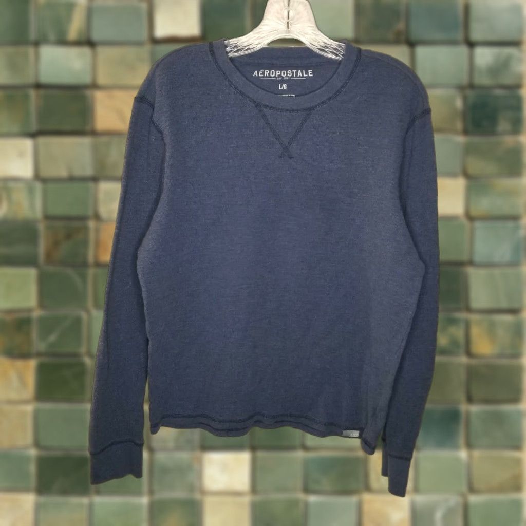 Vintage AÉROPOSTALE T-Shirt Men Long Sleeve Crew Neck Blue Size L Size US L / EU 52-54 / 3 - 1 Thumbnail