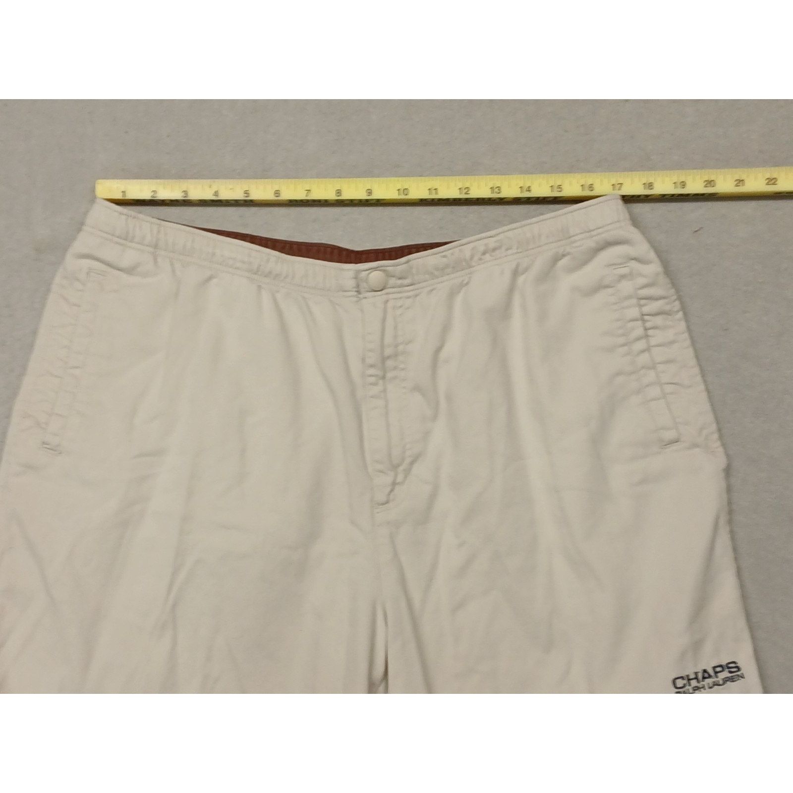 Chaps Chaps Ralph Lauren (Large) Men's Beige Vintage Cotton Shorts Size US 34 / EU 50 - 8 Thumbnail