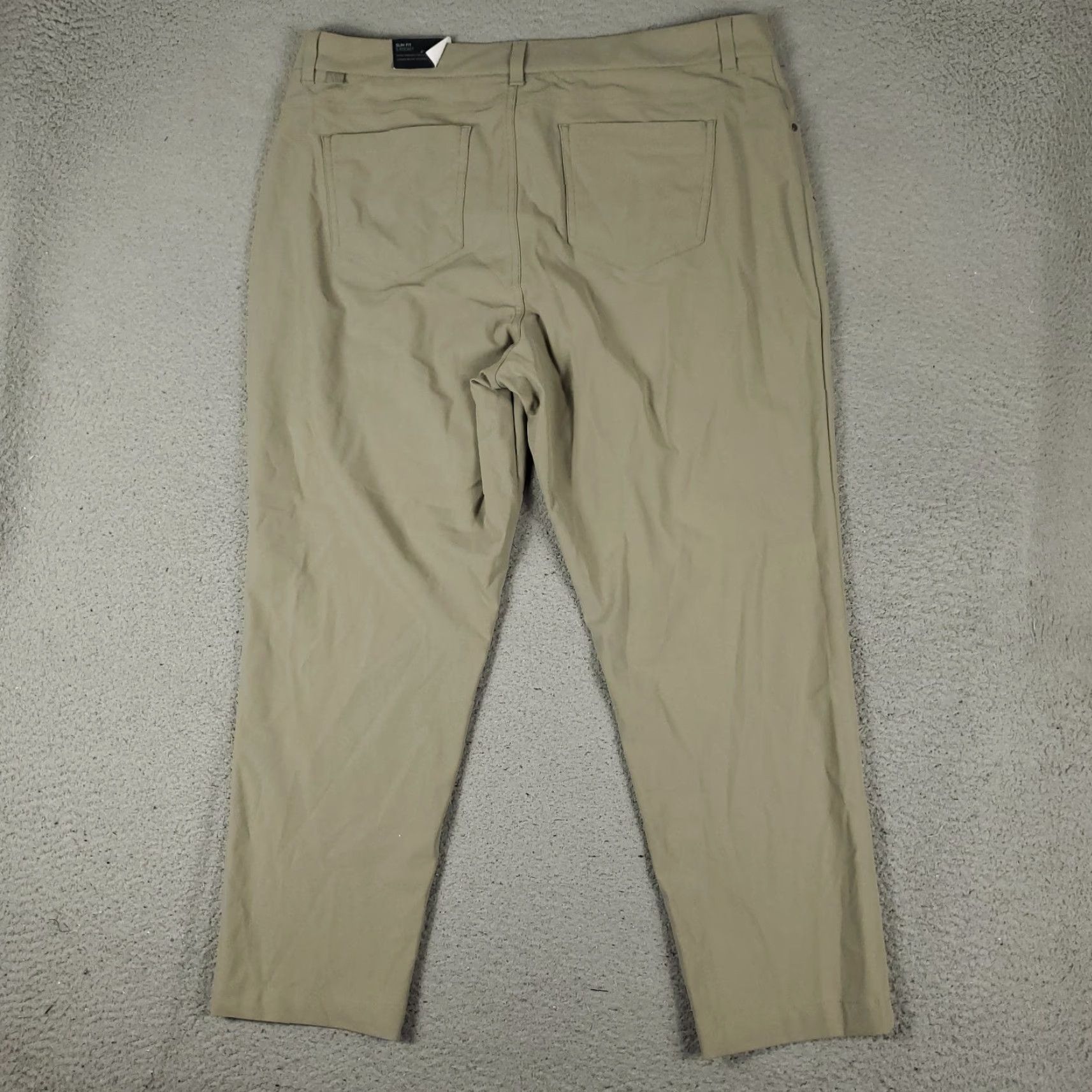 Vintage VRST Mens Pants 38x26 Khaki Beige Stretch 5-Pocket Chino Trousers Regular Straight Size US 38 / EU 54 - 6 Thumbnail