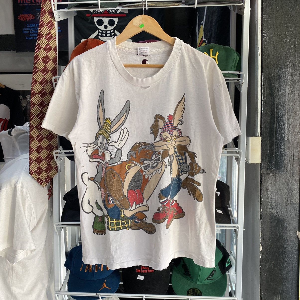 Cartoon Network × Vintage × Warner Bros Vintage Looney Tunes Tazmania Rap HipHop Squad Tees T Shirts Size US L / EU 52-54 / 3 - 1 Thumbnail