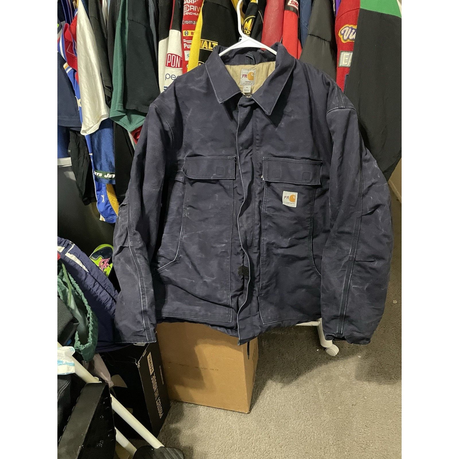 Carhartt Size XL- Carhartt FR Flame Resistant Relaxed Fit Jacket Blue Size US XL / EU 56 / 4 - 1 Thumbnail