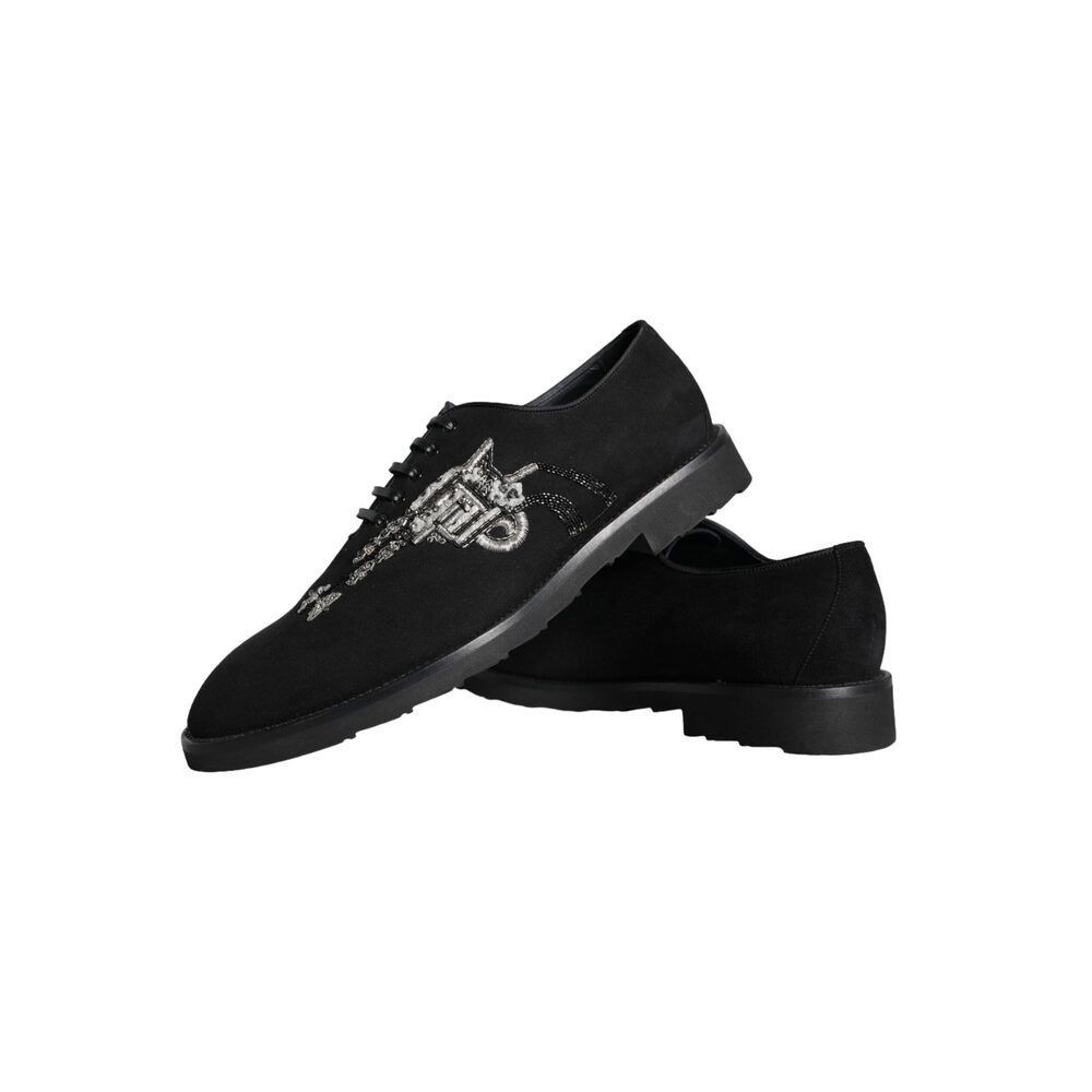 Dolce & Gabbana Dolce & Gabbana Black Suede Sicilia Lace Up Formal Shoes Size US 8 / EU 41 - 8 Thumbnail