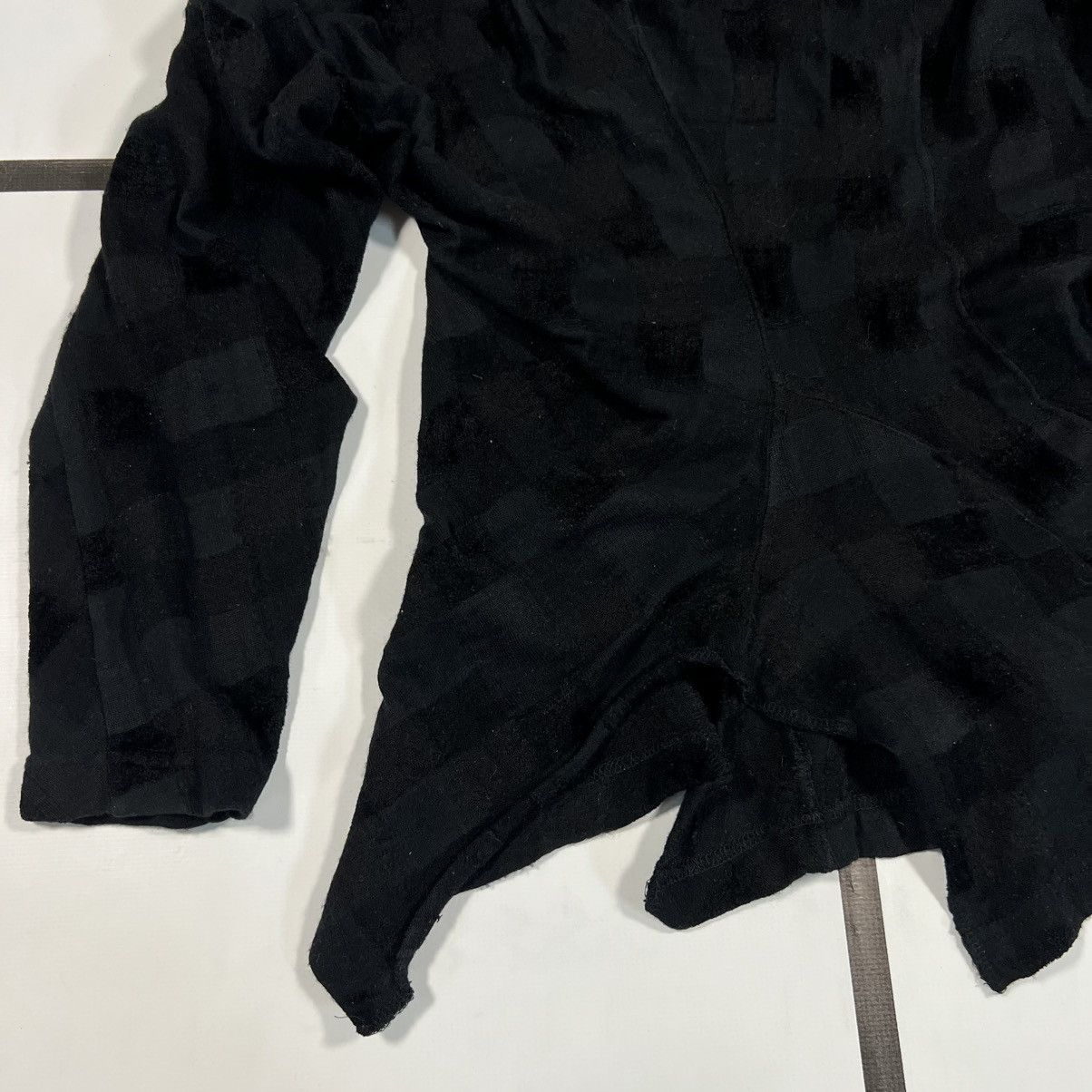 Comme des Garcons |[ FW04 Comme Des Garcons Asymmetrical Plaid Wool Sweater ]| Size M / US 6-8 / IT 42-44 - 5 Thumbnail