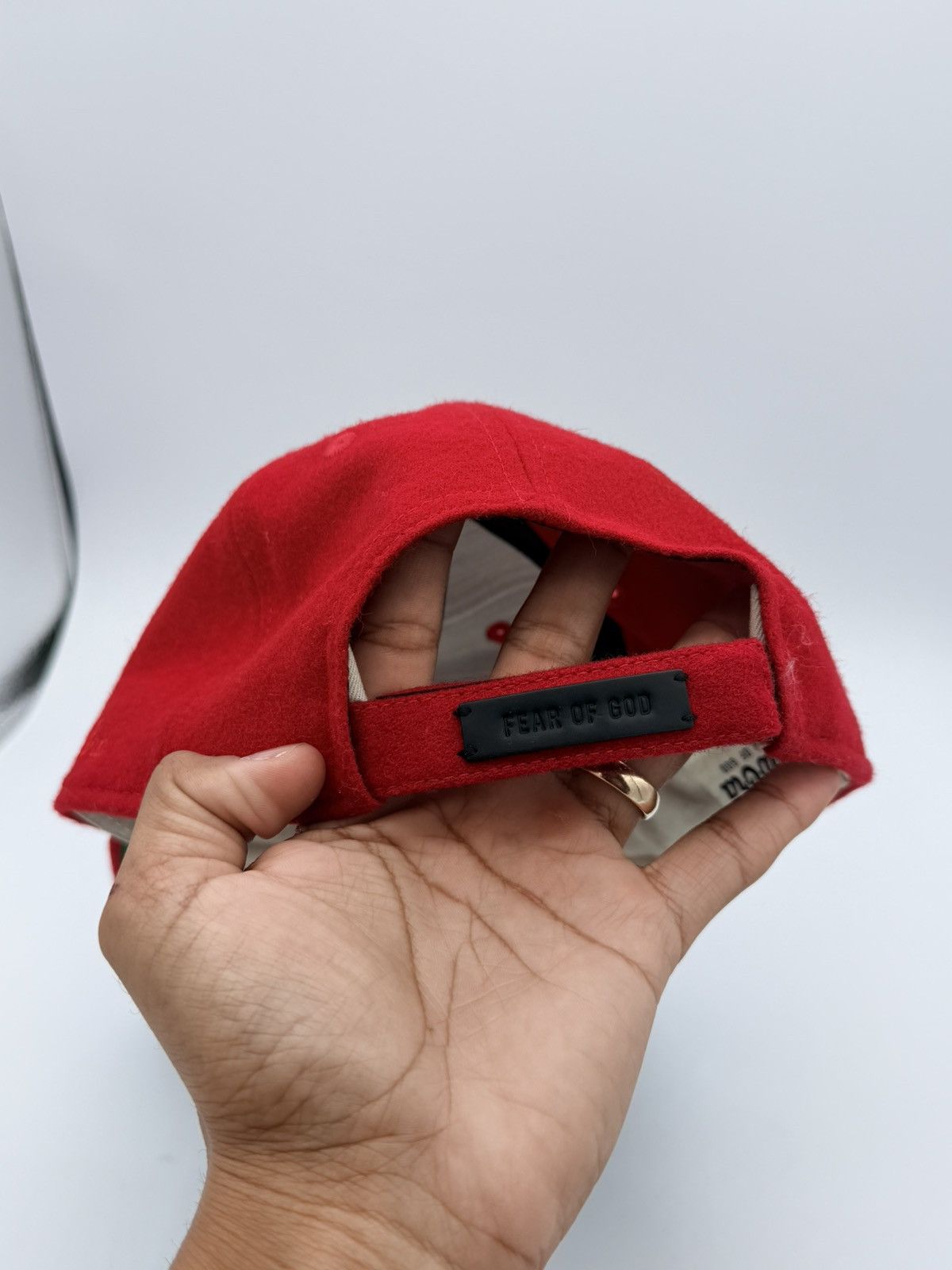 Fear of God Fear of God Red Cap Hat FG Size ONE SIZE - 3 Thumbnail