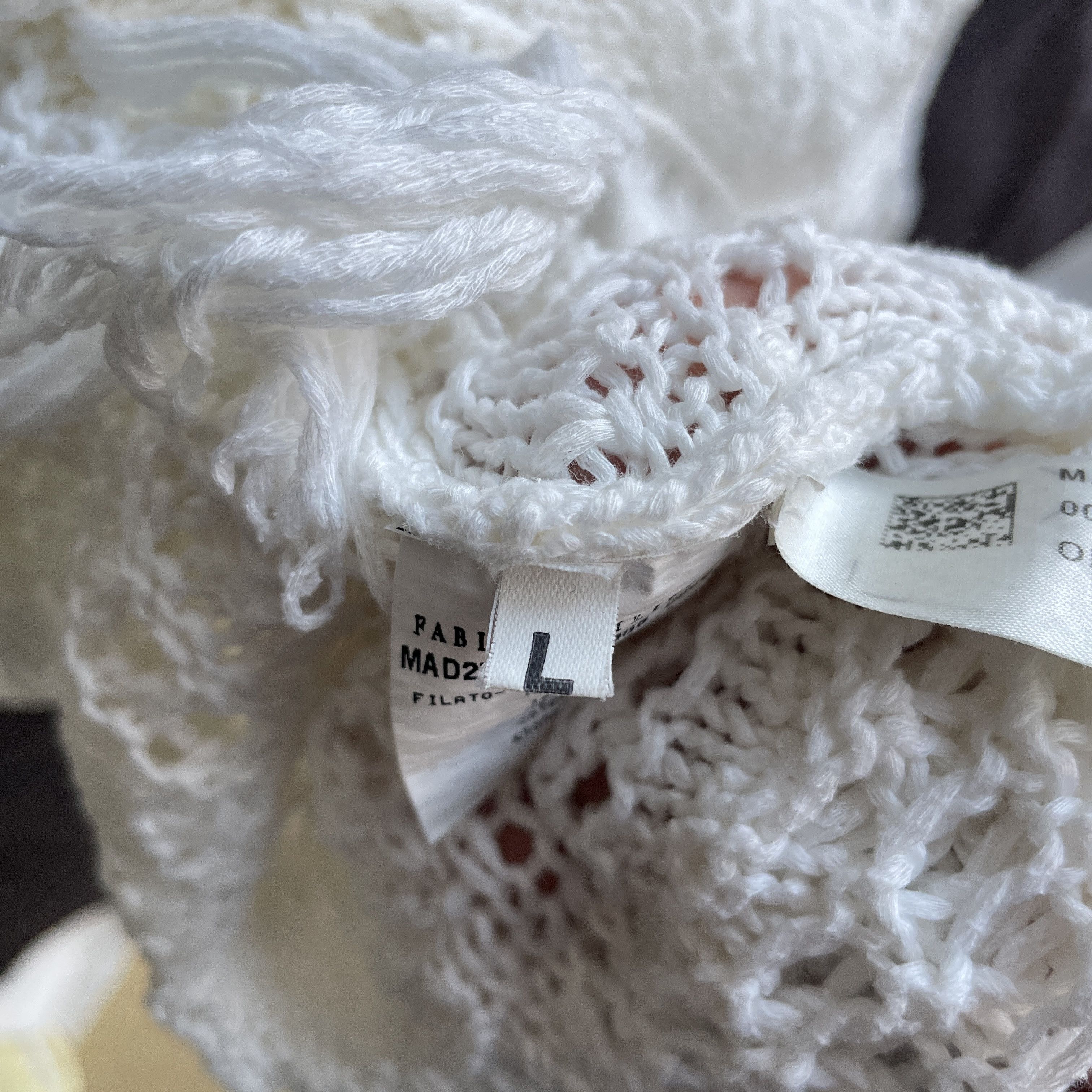 Fabiana Filippi Fabiana Filippi Cotton Crochet Fringe Cape Sweater Size L Size L / US 10 / IT 46 - 7 Thumbnail