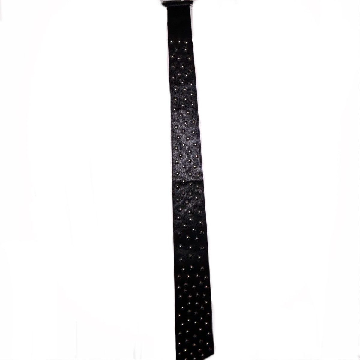 Other Womens black gothic silver studded belt wide fit OSFM Size ONE SIZE - 1 Thumbnail