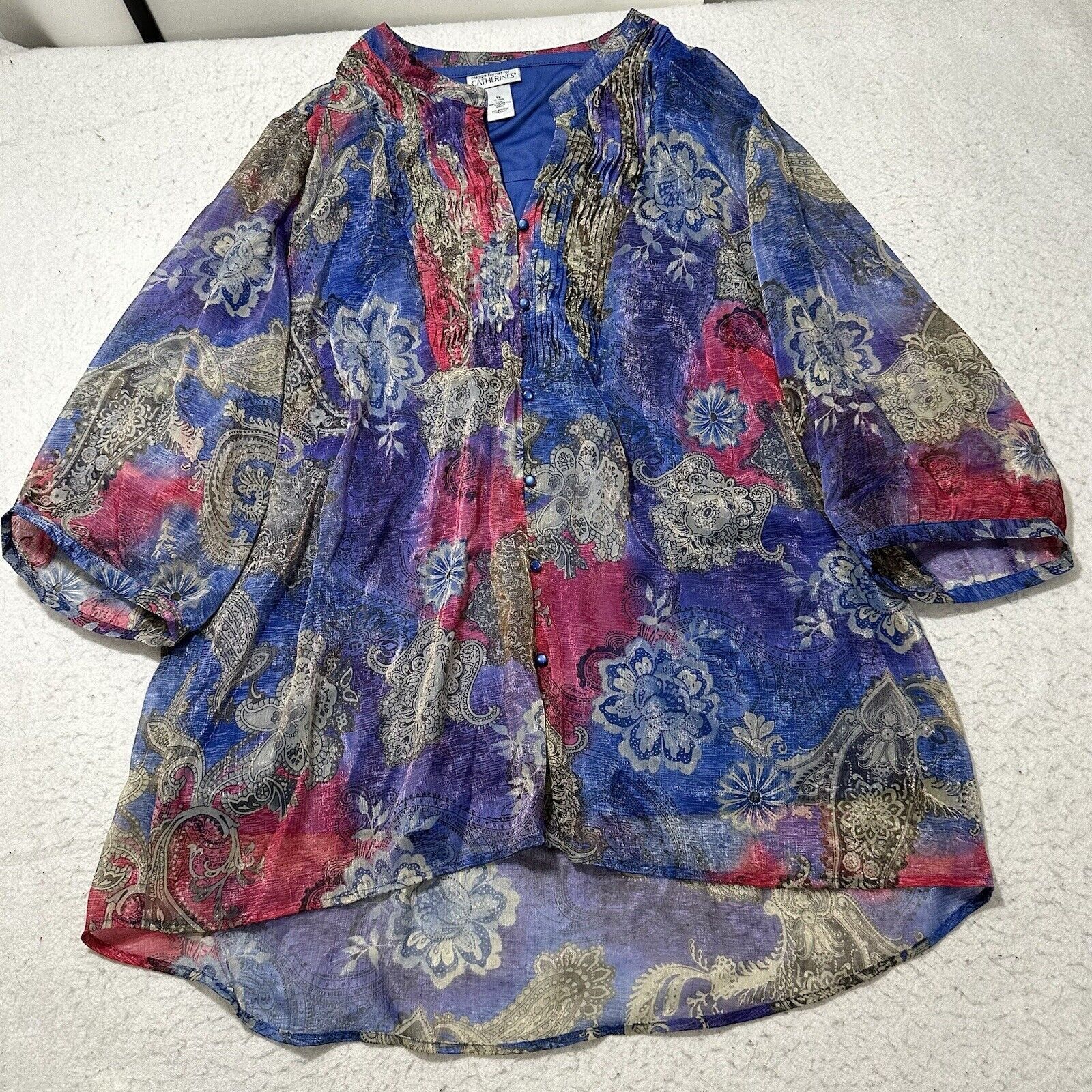 Other Maggie Barnes for Catherines 1X Blouse + Tank Top 2 Piece Size XL / US 12-14 / IT 48-50 - 1 Thumbnail