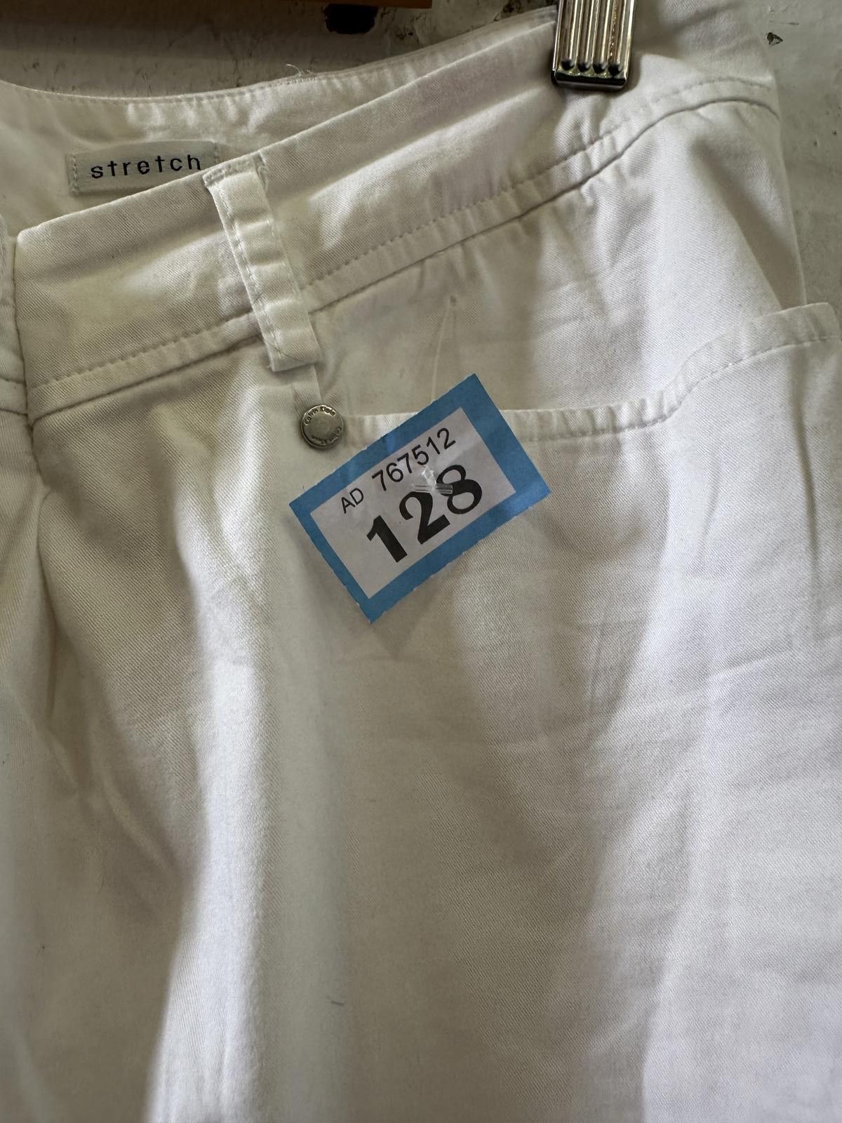 Calvin Klein Calvin Klein White Stretch Women's Casual Pants Size 10 Size 32" / US 10 / IT 46 - 2 Thumbnail