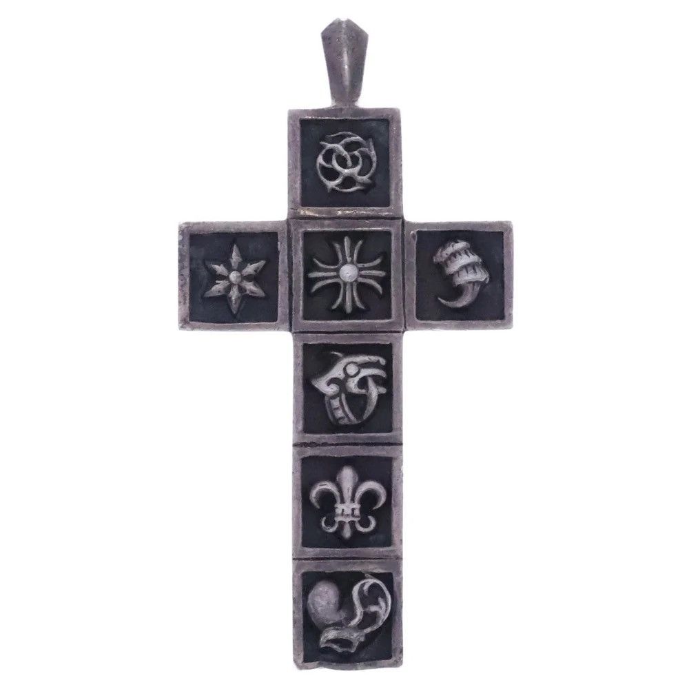 Chrome Hearts Multi Framed Cross Pendant Charm necklace