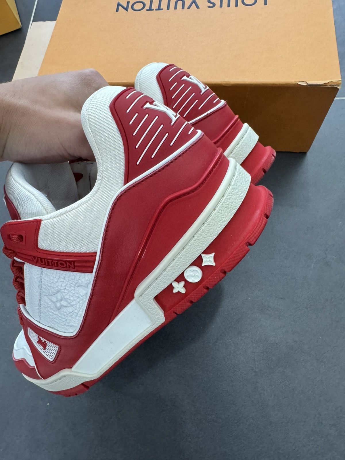 Louis Vuitton Louis Vuitton product red trainers Size US 11 / EU 44 - 5 Thumbnail