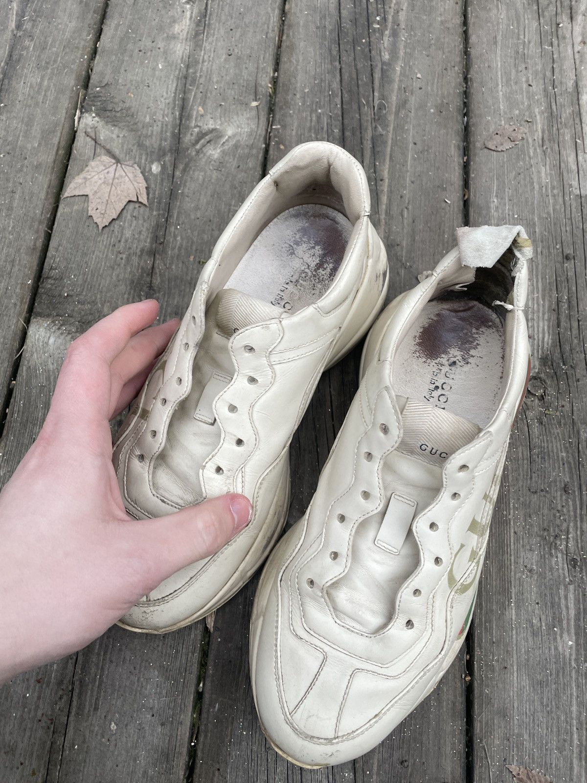 Gucci Gucci white and gray sneakers size 37 Size US 7 / IT 37 - 4 Thumbnail