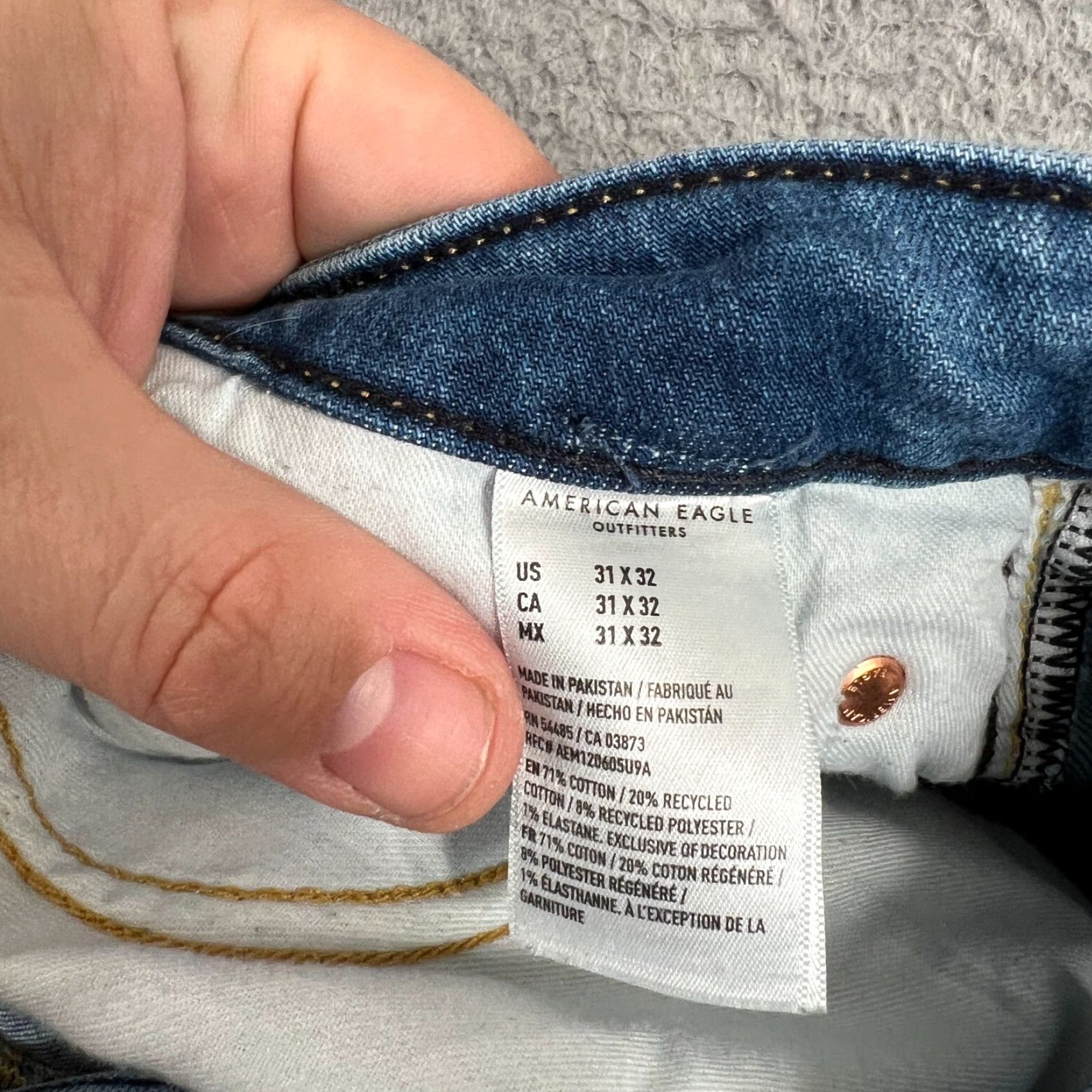 American Eagle Outfitters VINTAGE American Eagle Men's Jeans 31x32 Athletic Fit Denim City Rock Blue Size US 31 - 7 Thumbnail