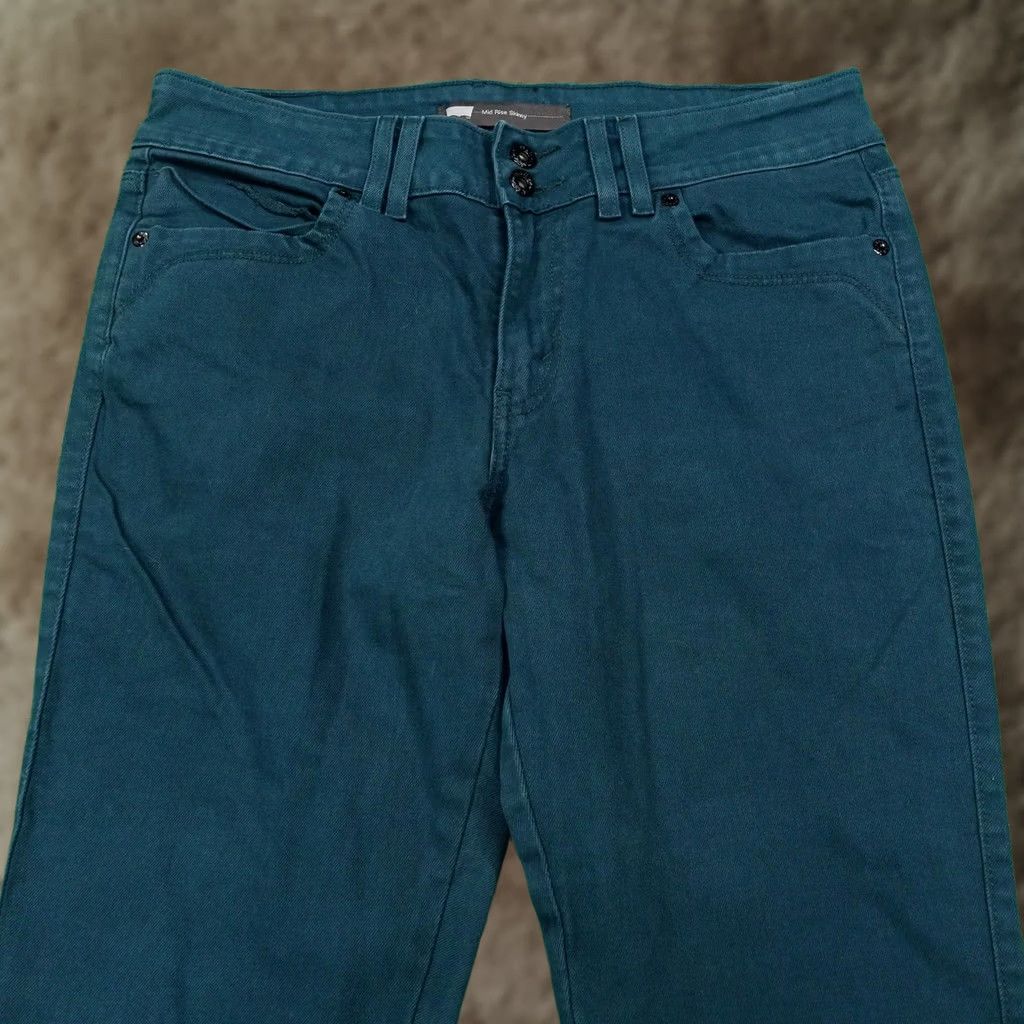 Levi's Levi's Jeans Womens 8M Green Mid Rise Skinny 31x31 Dark Wash Denim Stretch Jeans Regular 5-Pocket Design Button Logo Pocket Women Size 30" / US 8 / IT 44 - 1 Thumbnail