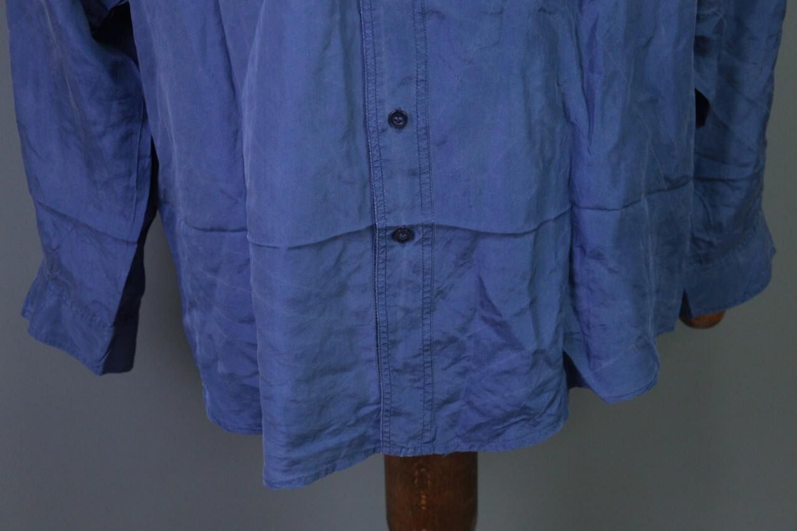 Valentino Valentino Silk Blue Button Up Pockets Overshirt Shirt Size S Size US S / EU 44-46 / 1 - 3 Thumbnail