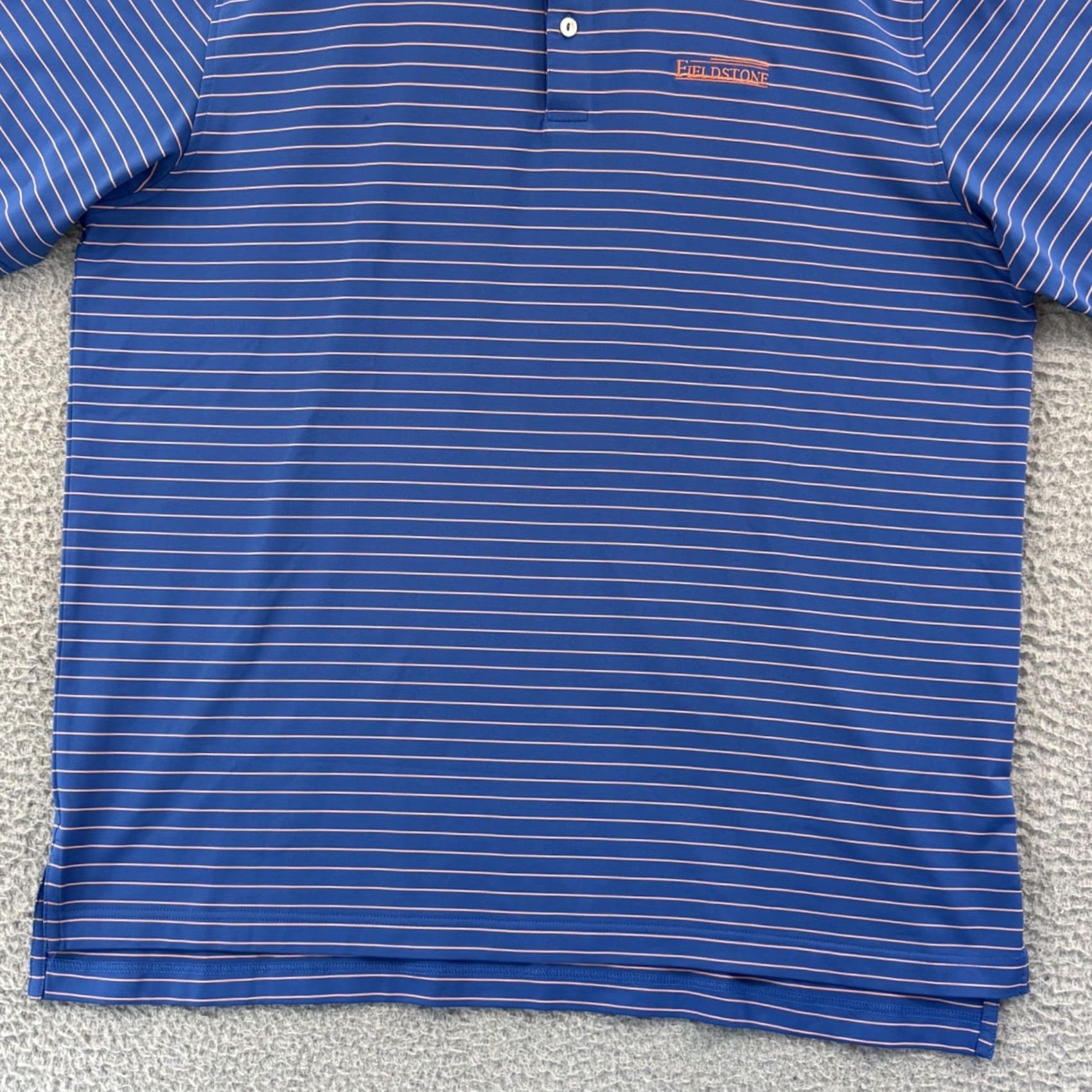 Peter Millar Peter Millar Polo Shirt XL Blue Striped Short Sleeve Golf Preppy Mens Shirt Size US XL / EU 56 / 4 - 2 Thumbnail