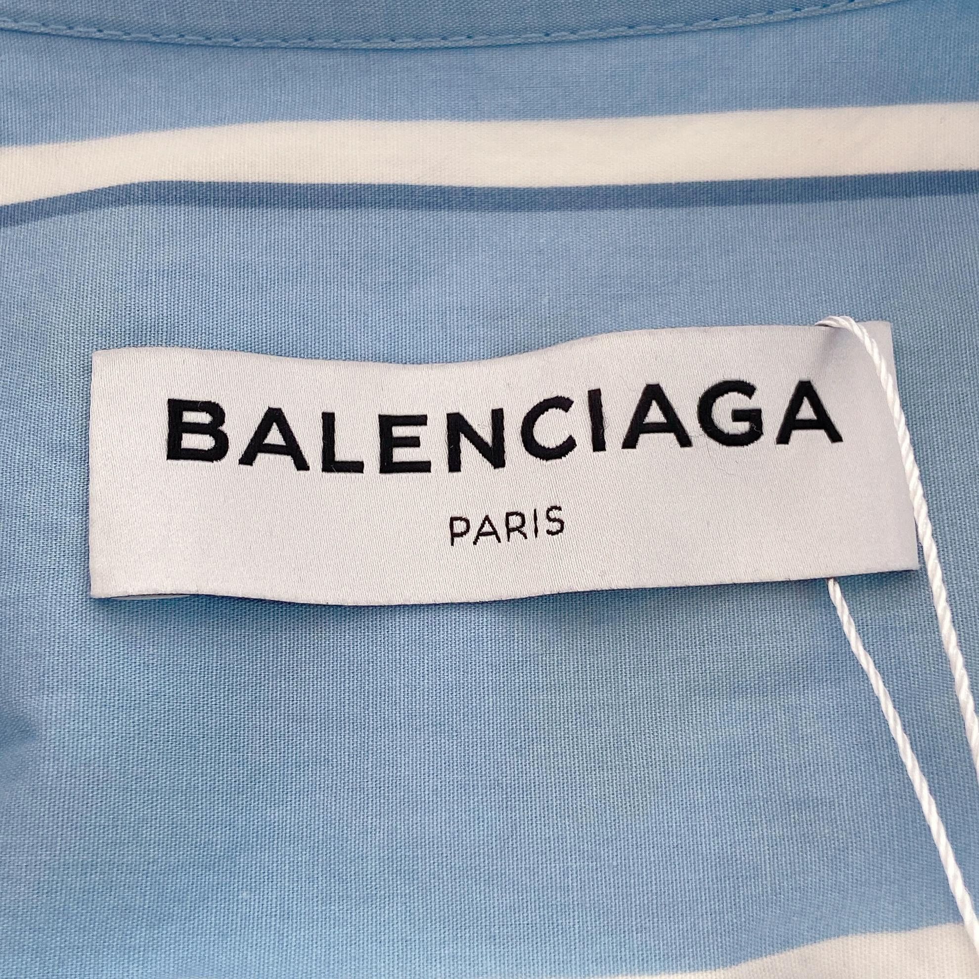 Balenciaga Balenciaga Striped Tie-Neck Shirt Women's 34 3727 Size XXS / US 00 / IT 34 - 6 Thumbnail