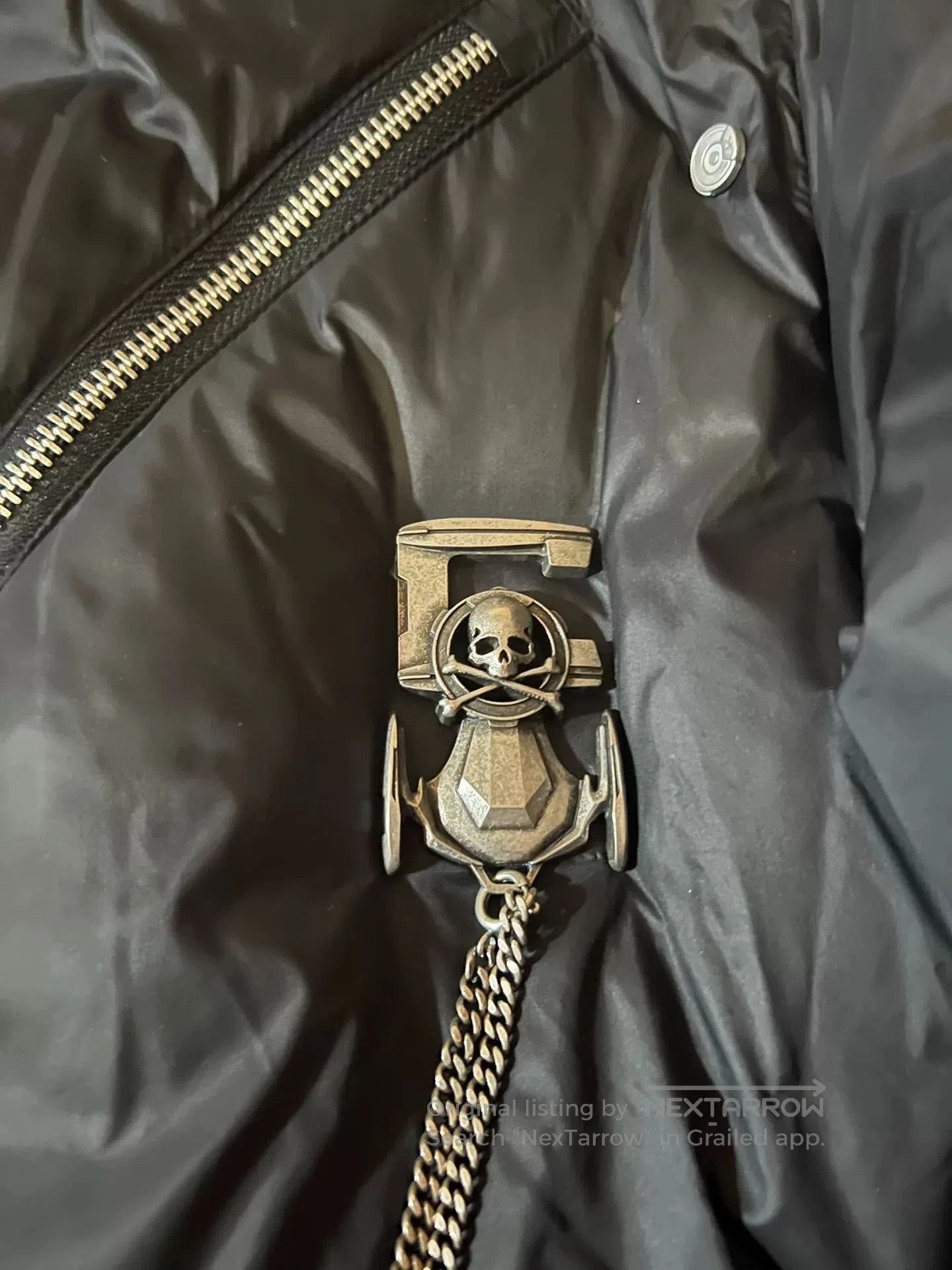 C2H4 oversized black metallic skeleton puffer jacket. Size US S / EU 44-46 / 1 - 3 Thumbnail