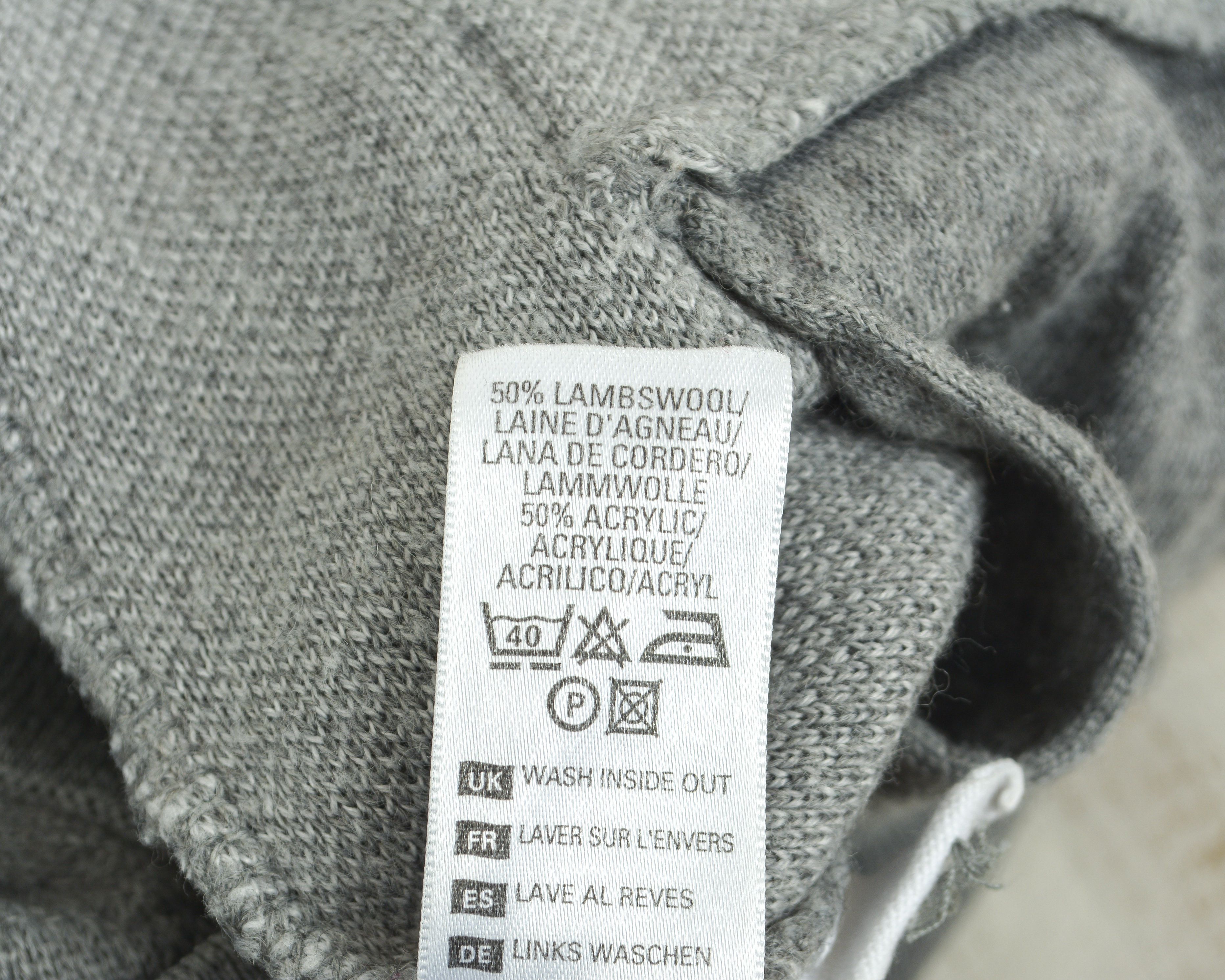 Marks & Spencer Grey S Cardigan Jumper Jacket Sweater Lambswool Smart Check Size US S / EU 44-46 / 1 - 6 Thumbnail