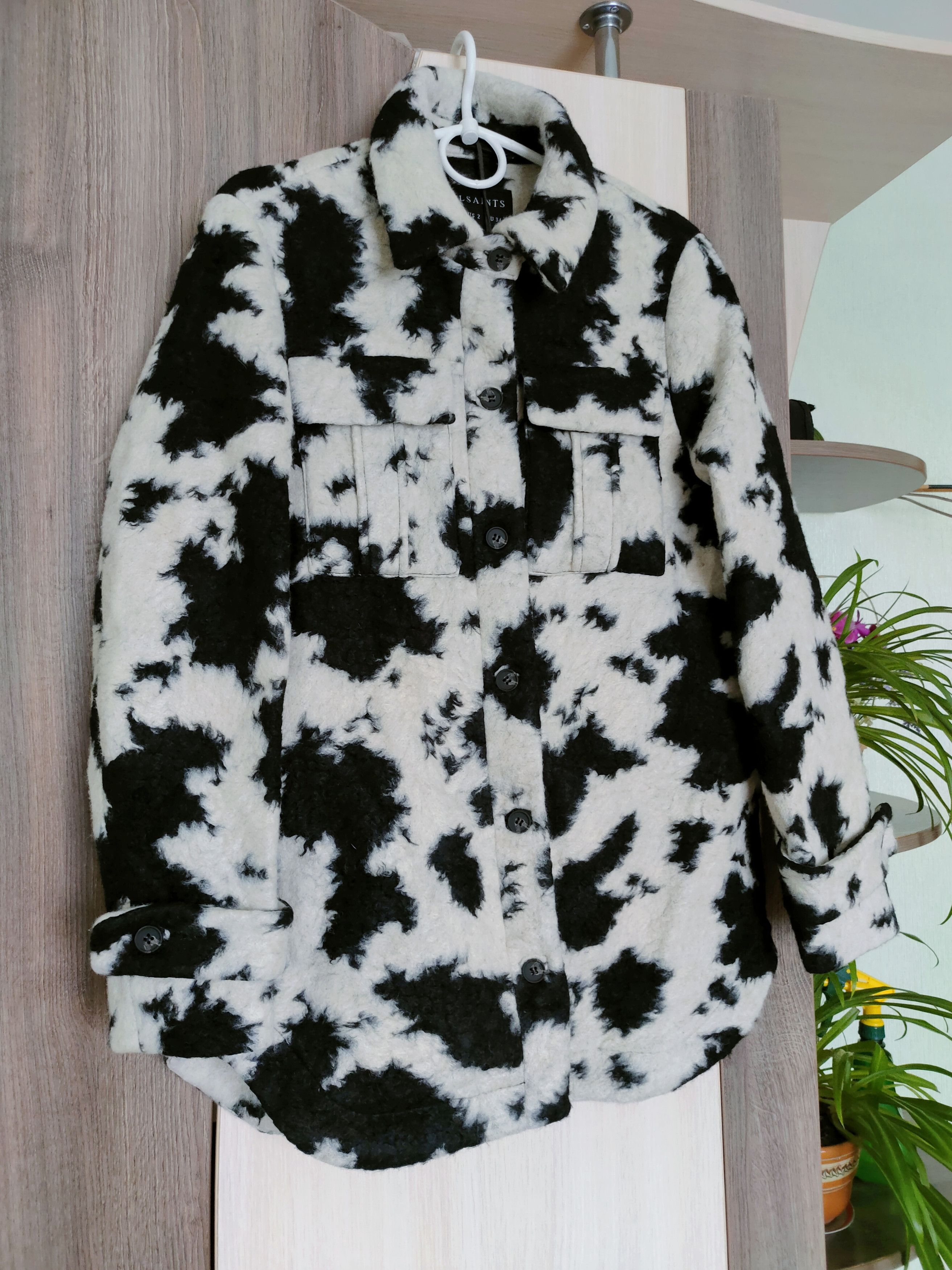 Allsaints Allsaints Jessa Jacket Coast Italian Monochrome Camo Print Size M / US 6-8 / IT 42-44 - 2 Thumbnail