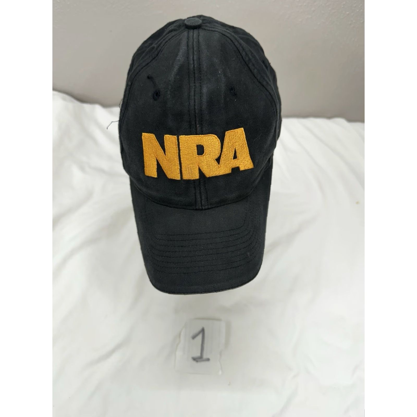 Vintage Unbranded NRA American Flag Baseball Hat Black Yellow Embroidered Adjustable Cap Boys Mens MLB Cap Size ONE SIZE - 7 Thumbnail