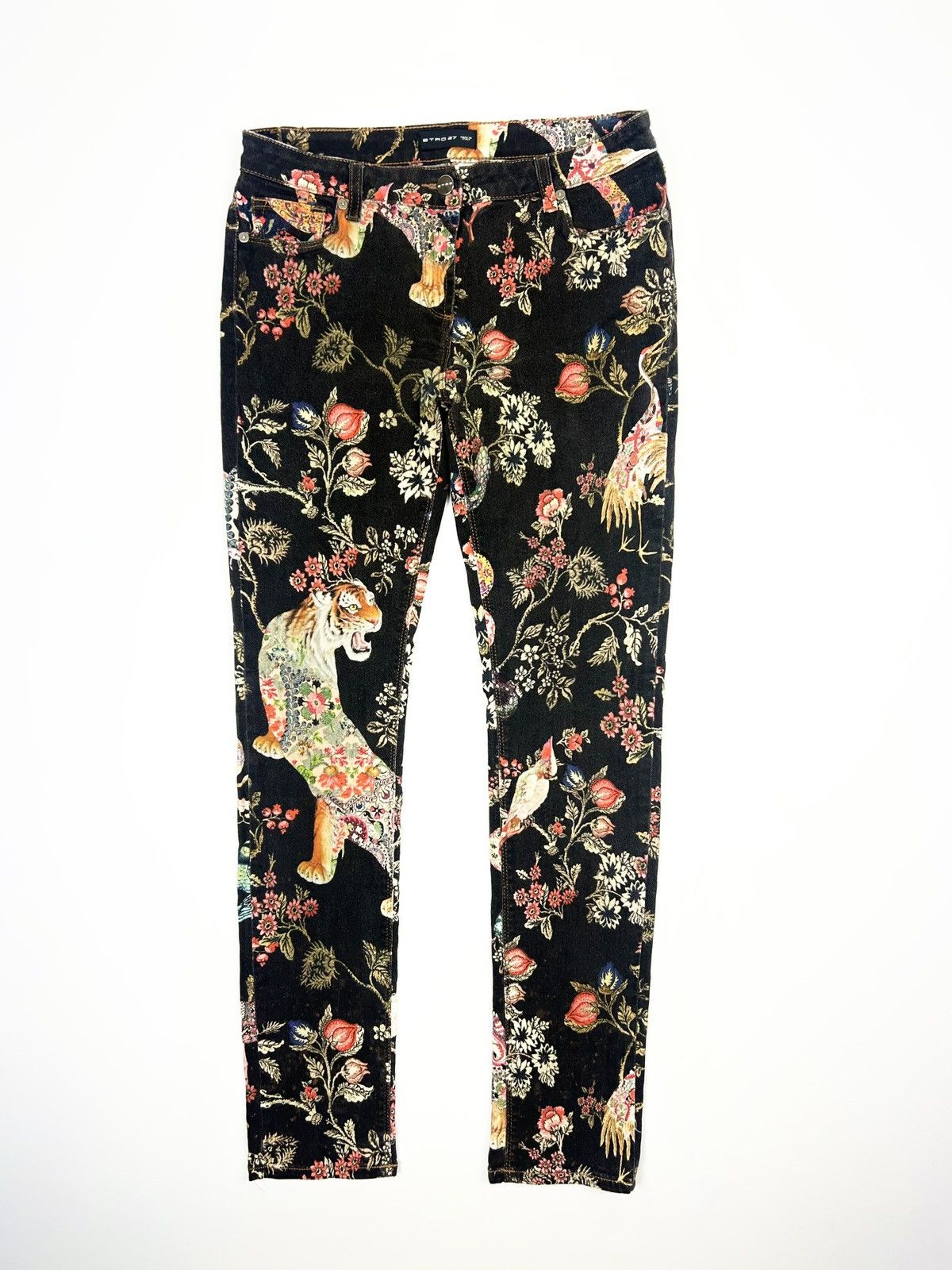 Etro ETRO Milano womens Tiger & Floral Print Pants Size 27" / US 4 / IT 40 - 1 Thumbnail