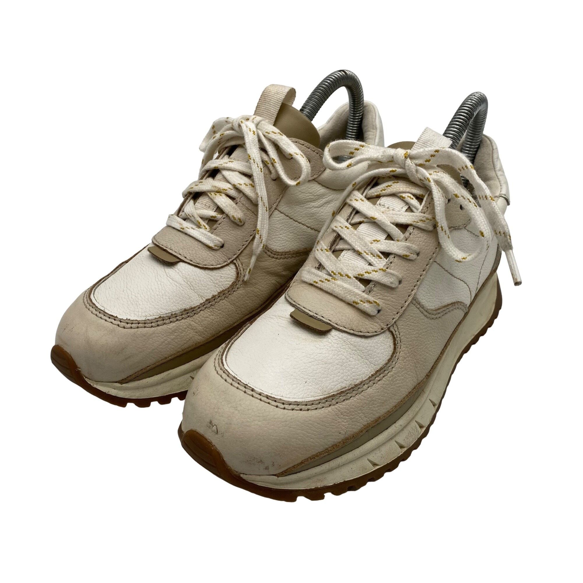 Madewell Madewell Kickoff Neutral Leather Color block Trainer Sneaker Size US 6 / IT 36 - 12 Thumbnail