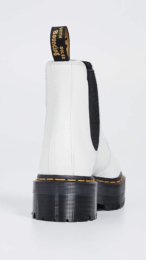 Dr. Martens Dr. Martens White Chelsea Boots Size US 7.5 / IT 37.5 - 3 Thumbnail