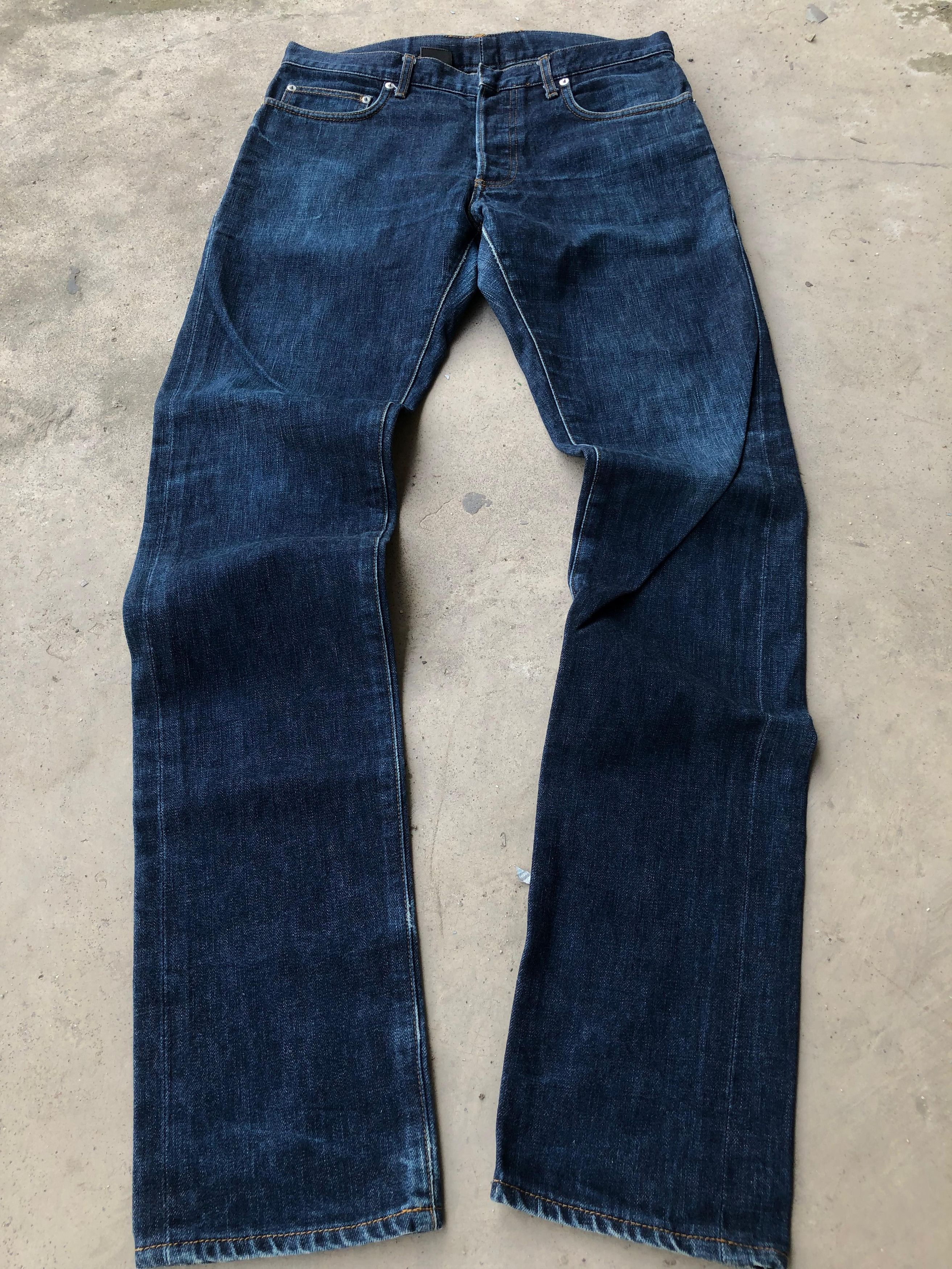 SS04 Dior Vintage Fading Strip Jeans