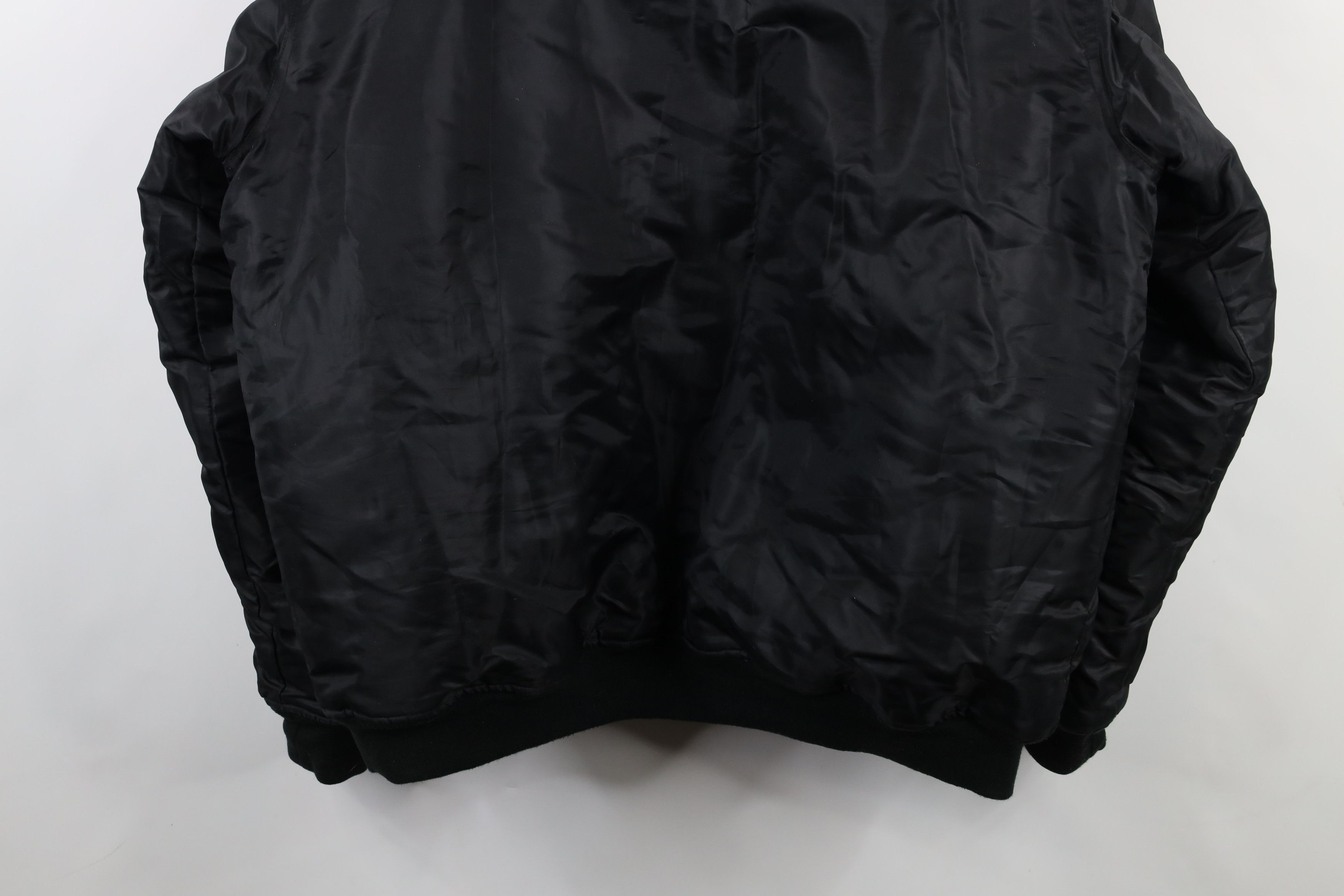 Vintage Vintage 90s Streetwear Military Hooded Flight Jacket Black Size US XXL / EU 58 / 5 - 17 Thumbnail