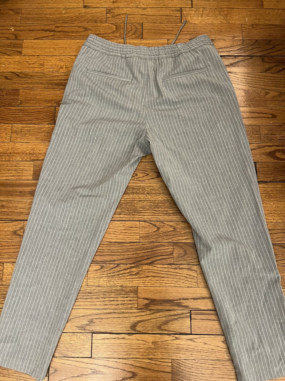 Zara Zara grey pinstriped mens large pants Size US 33 - 3 Thumbnail