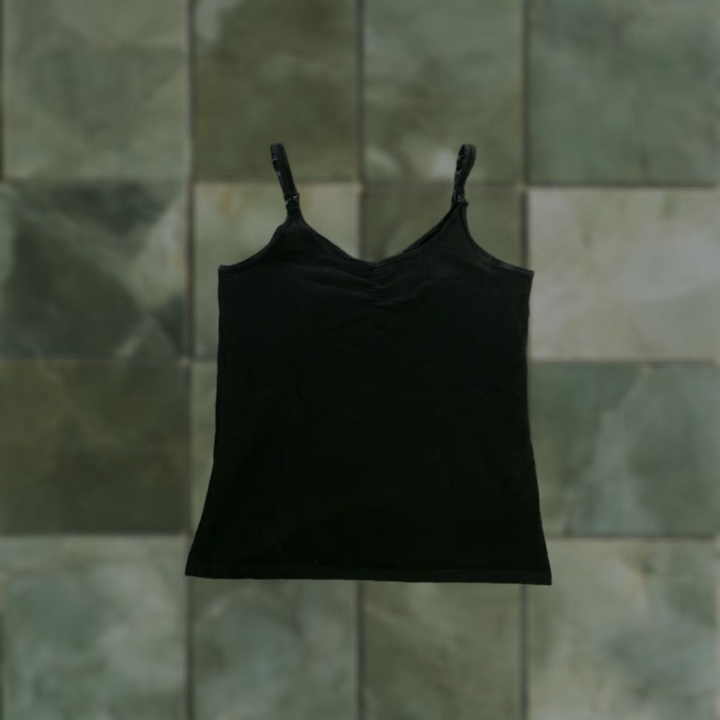 Vintage VINTAGE Rumina Maternity Camisole Women Large Black Nursing Spaghetti Straps Stretch Modern Size L / US 10 / IT 46 - 1 Thumbnail