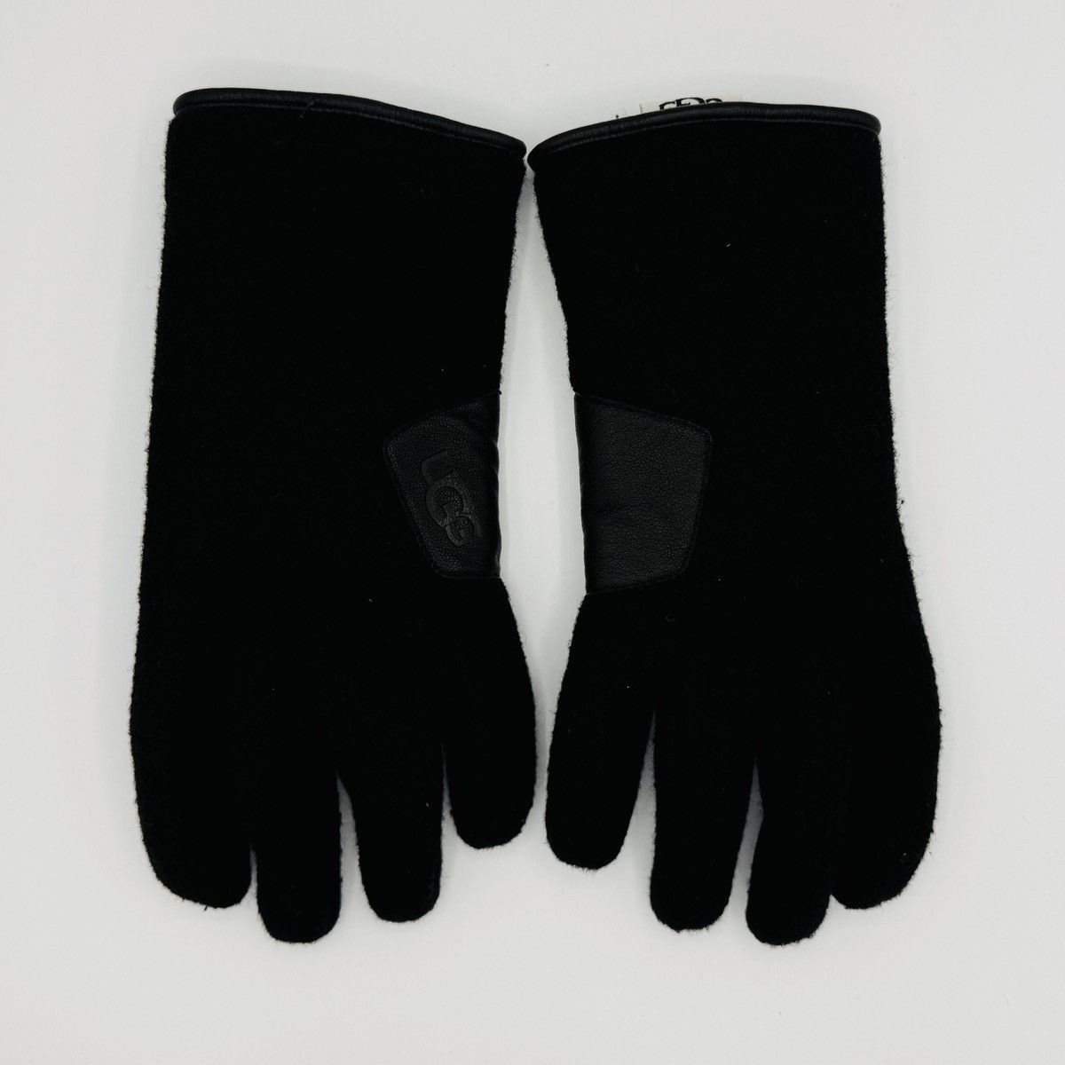 Ugg UGG Black Wool / Fleece & Leather Winter Gloves - Large Size ONE SIZE - 3 Thumbnail