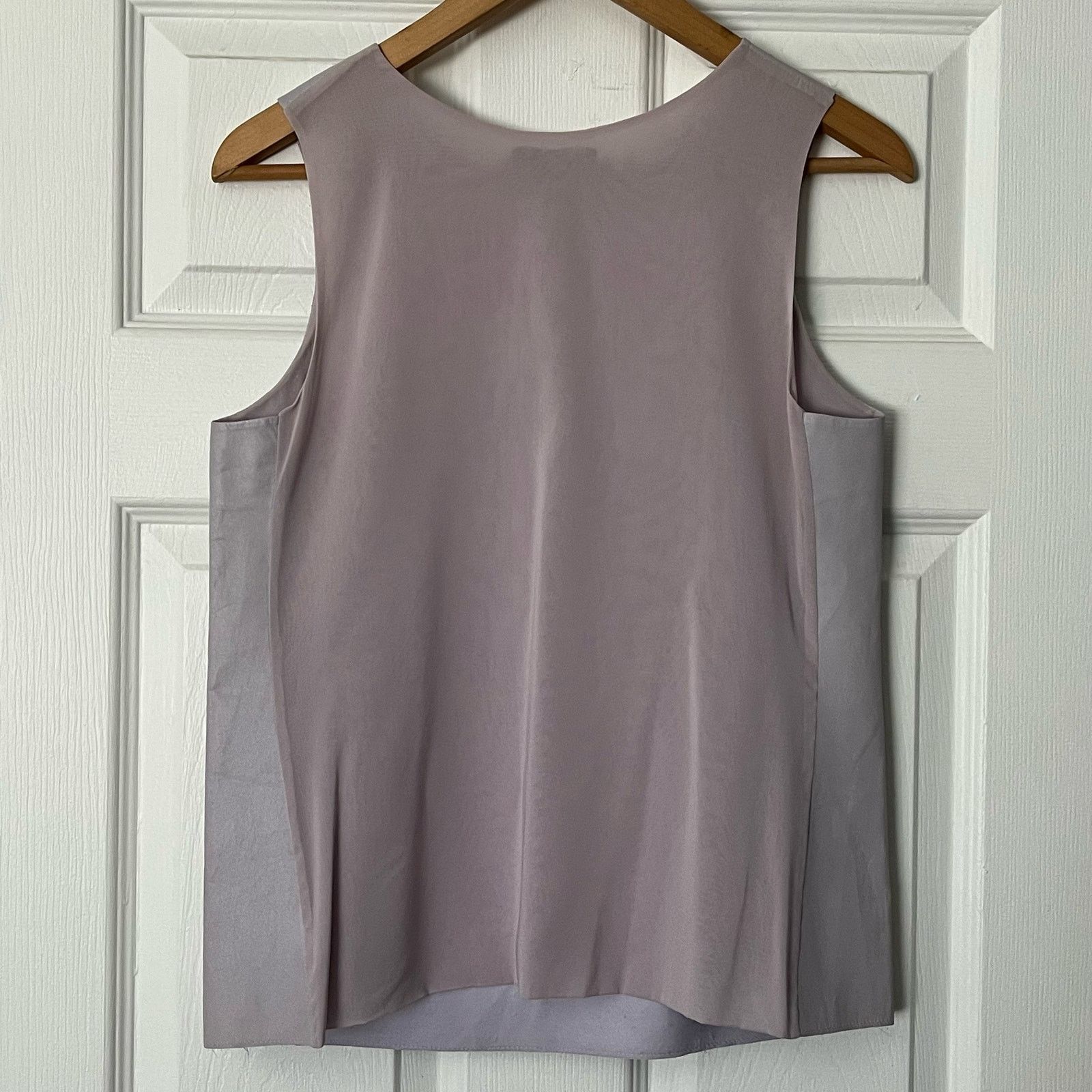 Vince Vince Leather/Silk Tank Top - Size 8 - NWT Size M / US 6-8 / IT 42-44 - 3 Thumbnail