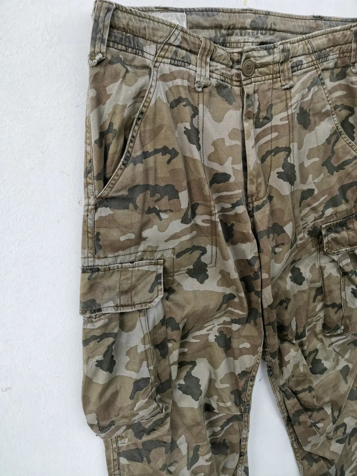 Japanese Brand Real Crush Tactical Cargo Multipocket Pants Size US 32 / EU 48 - 12 Thumbnail