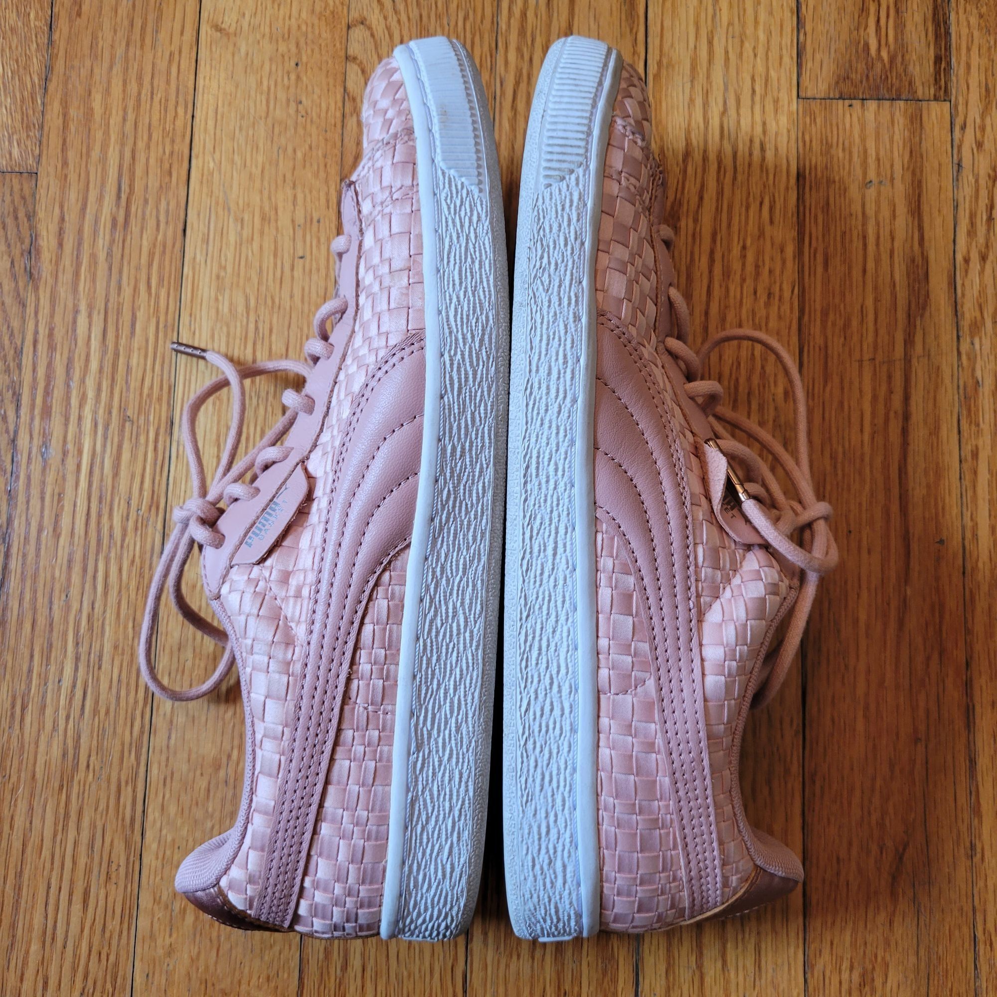 Puma Puma Basket Satin EP Woven Pink Sneakers 10 Lace Up Tennis S Size US 10 / IT 40 - 5 Thumbnail